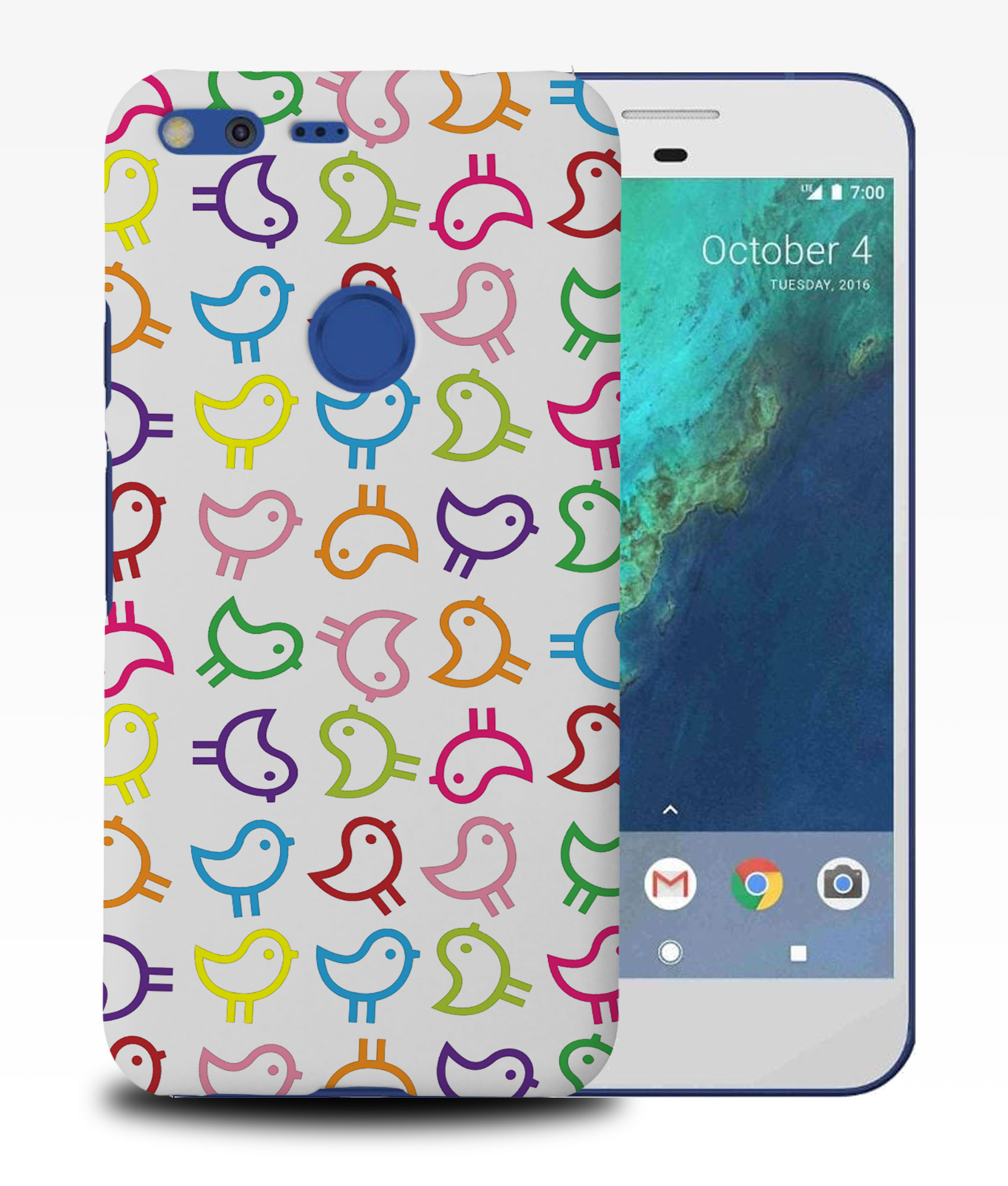 CASE COVER FOR GOOGLE PIXEL|RAINBOW BIRD ANIMAL PATTERN #1 - Picture 10 of 11