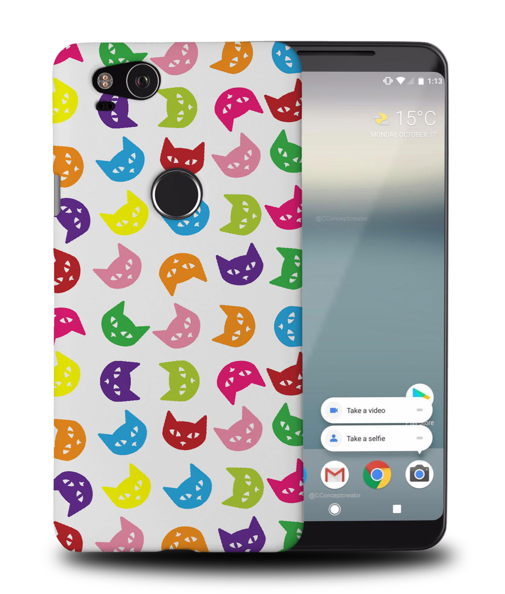 CASE COVER FOR GOOGLE PIXEL|RAINBOW KITTEN CAT PATTERN #1 - 第 9/11 張圖片