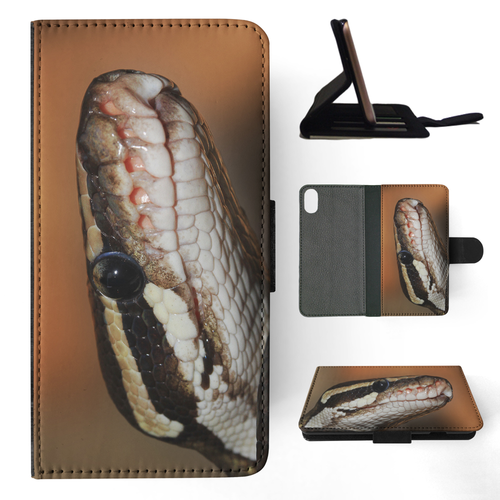 FLIP CASE FOR APPLE IPHONE|GREEN SLITHER SNAKE REPTILE #5 - Foto 119 di 193