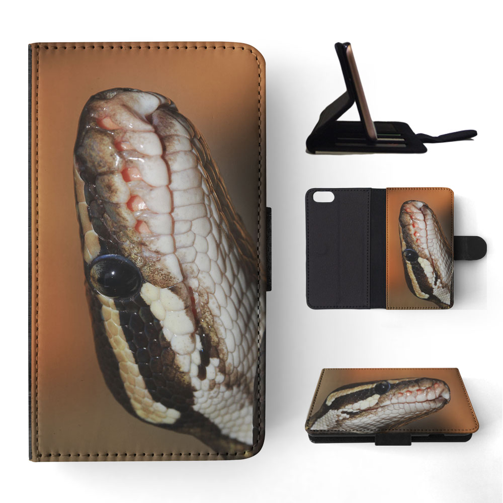 FLIP CASE FOR APPLE IPHONE|GREEN SLITHER SNAKE REPTILE #5 - Foto 169 di 193
