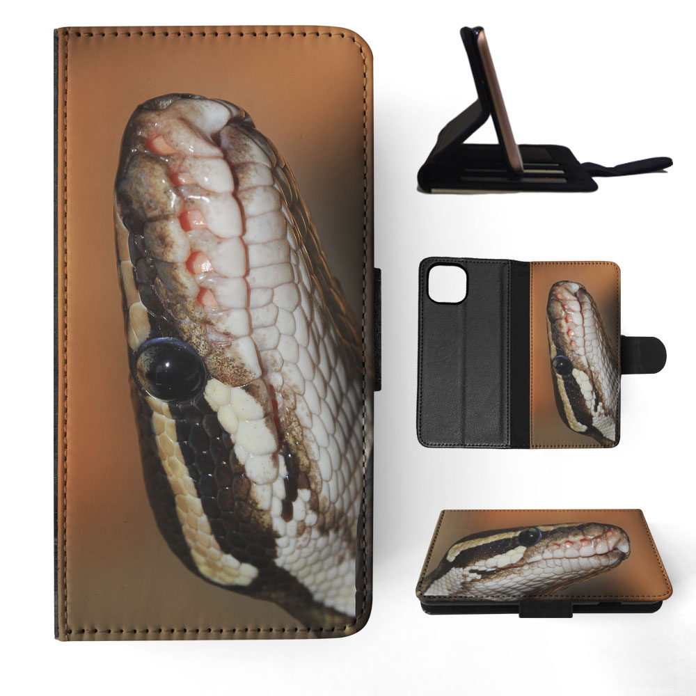 FLIP CASE FOR APPLE IPHONE|GREEN SLITHER SNAKE REPTILE #5 - Foto 56 di 193