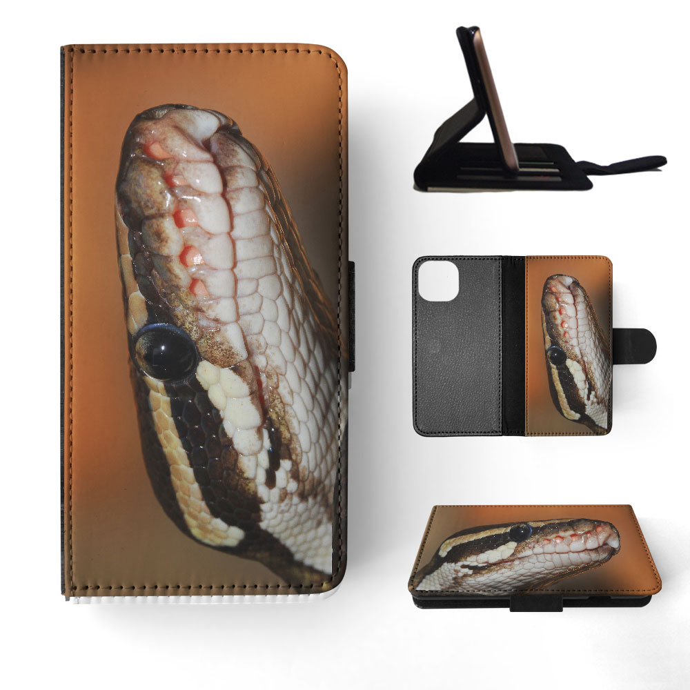 FLIP CASE FOR APPLE IPHONE|GREEN SLITHER SNAKE REPTILE #5 - Foto 41 di 193
