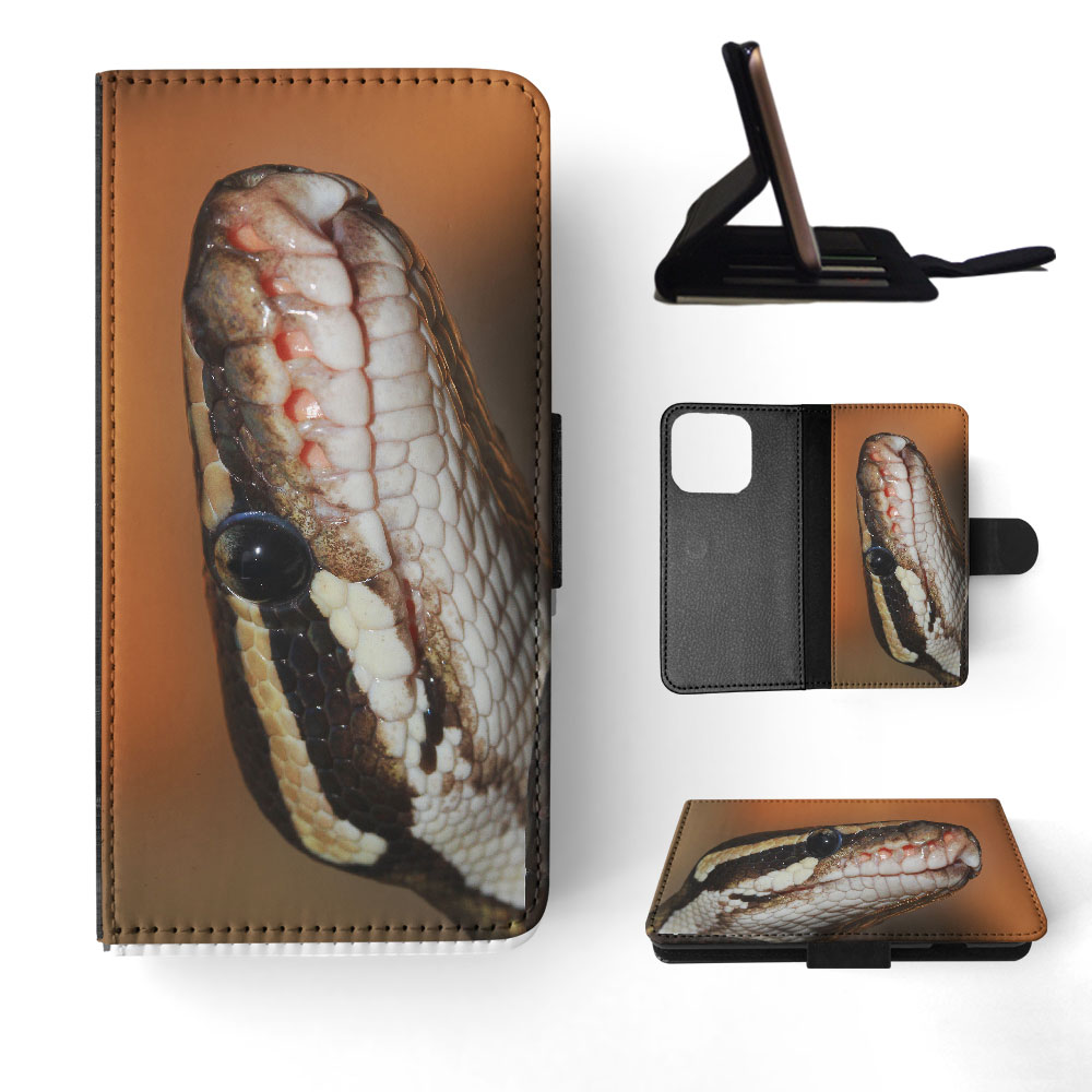 FLIP CASE FOR APPLE IPHONE|GREEN SLITHER SNAKE REPTILE #5 - Foto 31 di 193