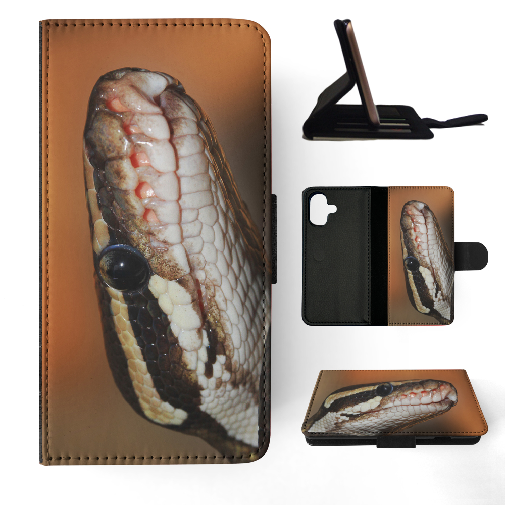 FLIP CASE FOR APPLE IPHONE|GREEN SLITHER SNAKE REPTILE #5 - Foto 21 di 193