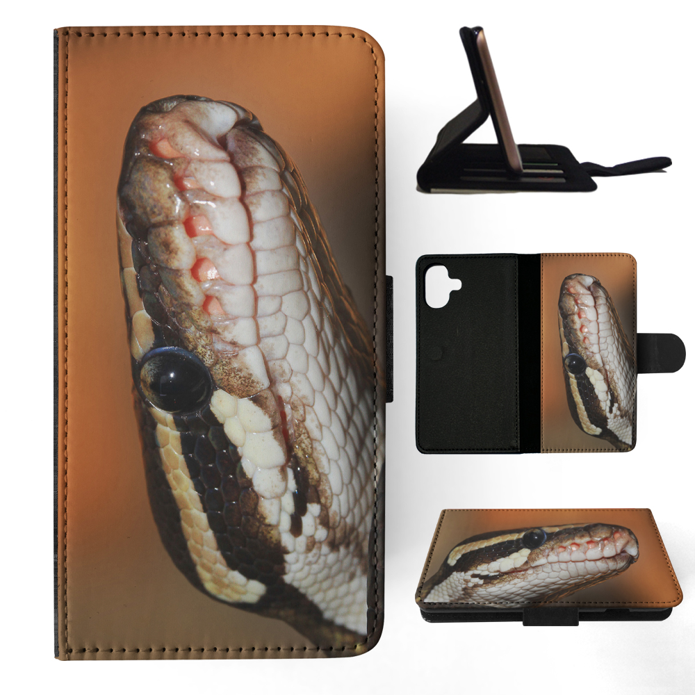 FLIP CASE FOR APPLE IPHONE|GREEN SLITHER SNAKE REPTILE #5 - Foto 16 di 193