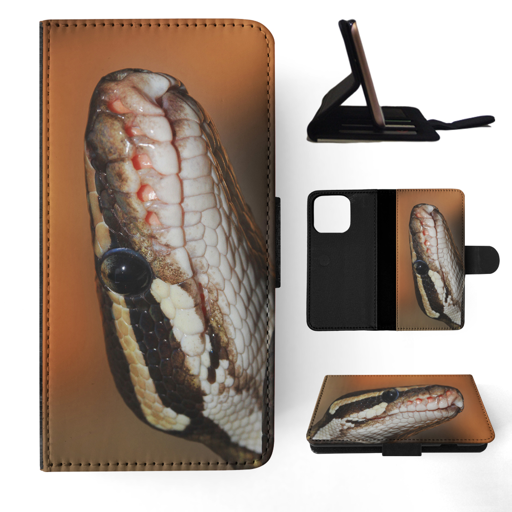 FLIP CASE FOR APPLE IPHONE|GREEN SLITHER SNAKE REPTILE #5 - Foto 11 di 193