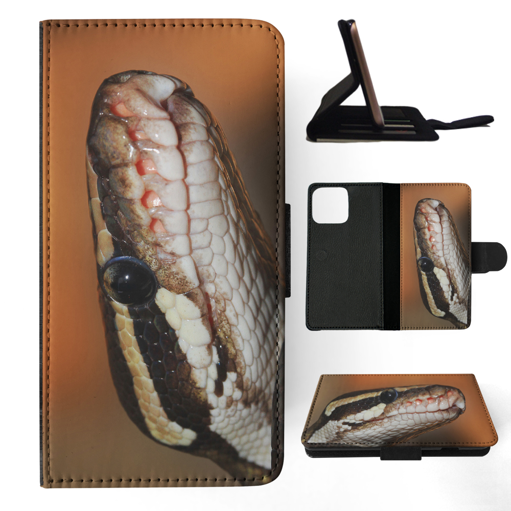 FLIP CASE FOR APPLE IPHONE|GREEN SLITHER SNAKE REPTILE #5 - Foto 6 di 193