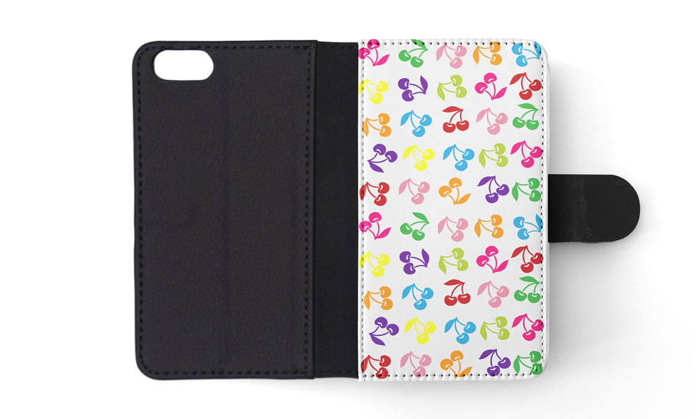 FLIP CASE FOR APPLE IPHONE|CUTE RAINBOW CHERRY FRUIT PATTERN - Picture 172 of 193