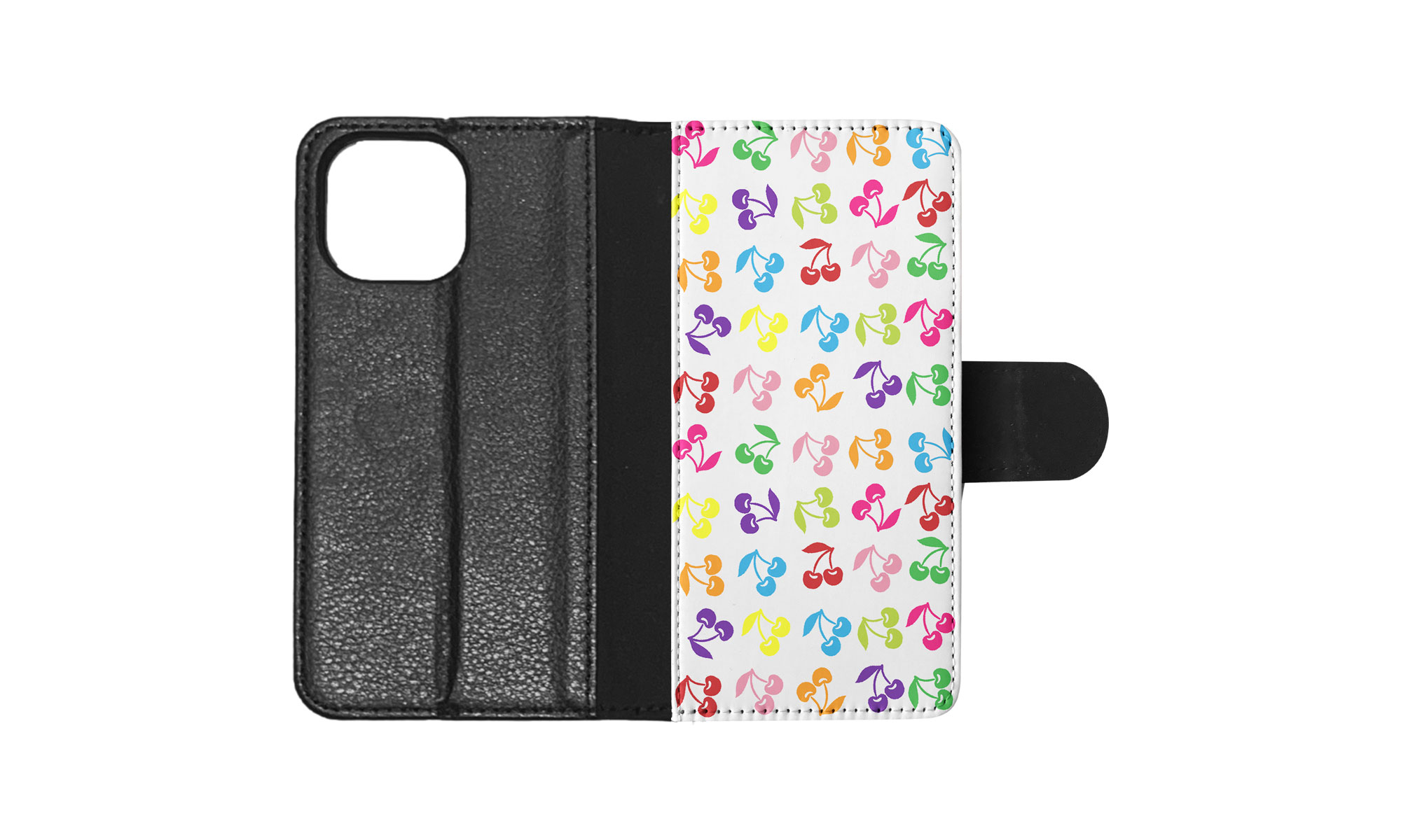 FLIP CASE FOR APPLE IPHONE|CUTE RAINBOW CHERRY FRUIT PATTERN - Picture 84 of 193