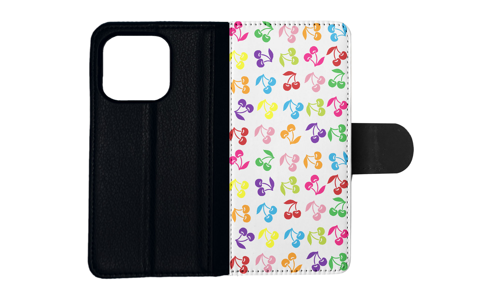 FLIP CASE FOR APPLE IPHONE|CUTE RAINBOW CHERRY FRUIT PATTERN - Picture 74 of 193