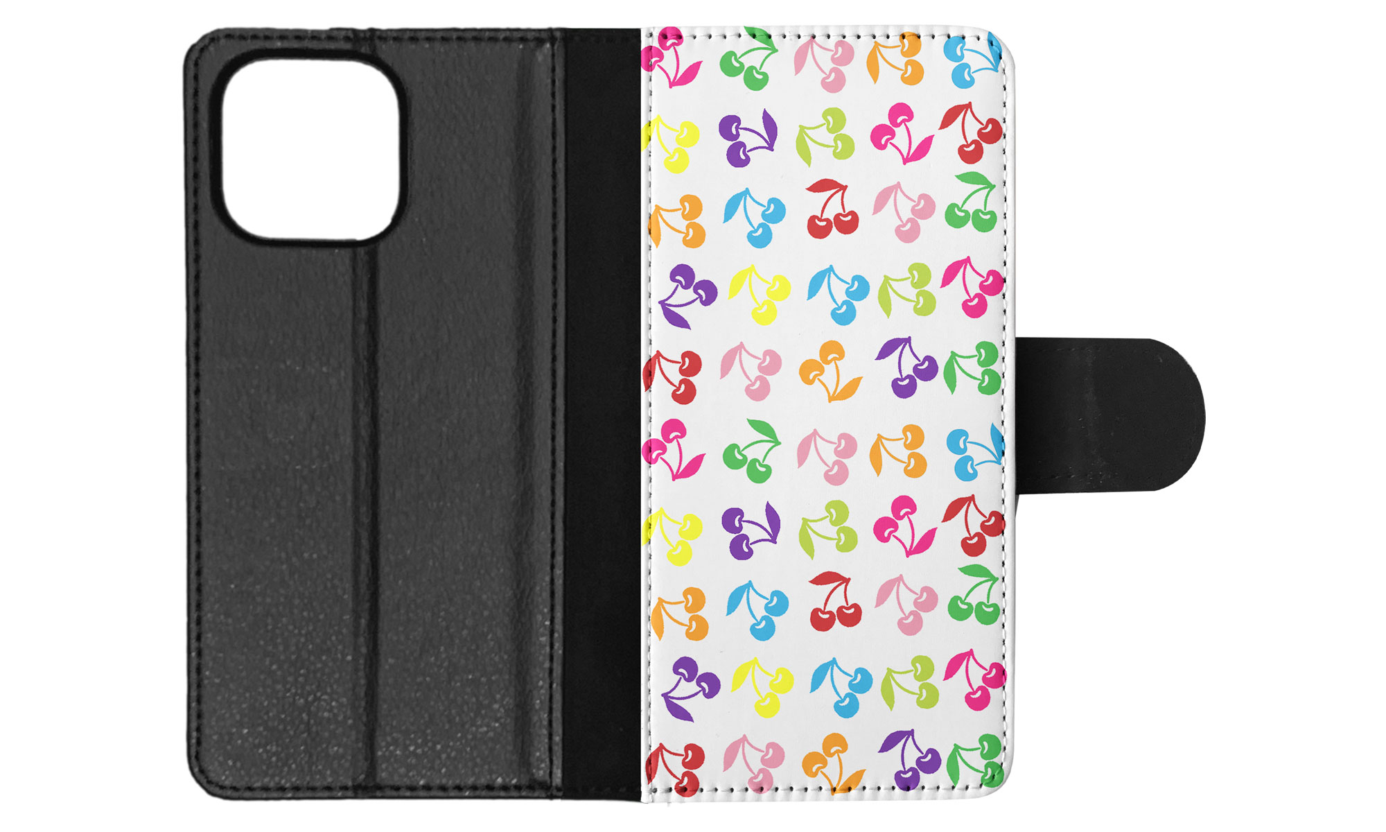 FLIP CASE FOR APPLE IPHONE|CUTE RAINBOW CHERRY FRUIT PATTERN - Picture 69 of 193