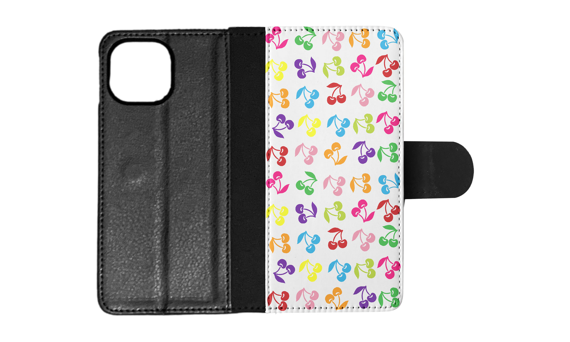 FLIP CASE FOR APPLE IPHONE|CUTE RAINBOW CHERRY FRUIT PATTERN - Picture 64 of 193