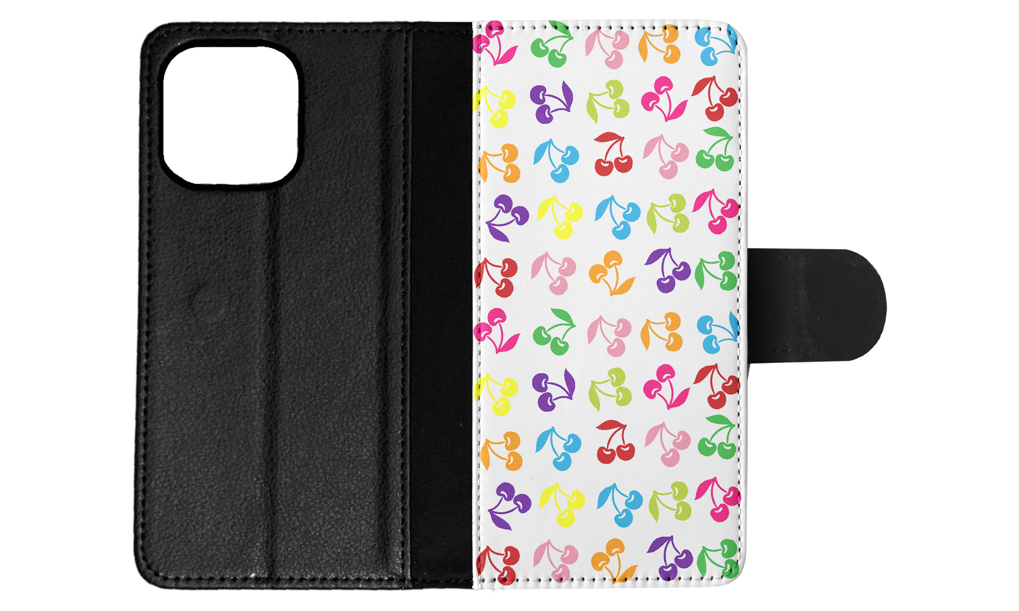 FLIP CASE FOR APPLE IPHONE|CUTE RAINBOW CHERRY FRUIT PATTERN - Picture 49 of 193