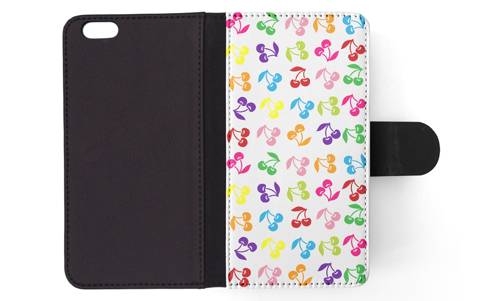FLIP CASE FOR APPLE IPHONE|CUTE RAINBOW CHERRY FRUIT PATTERN - Picture 152 of 193