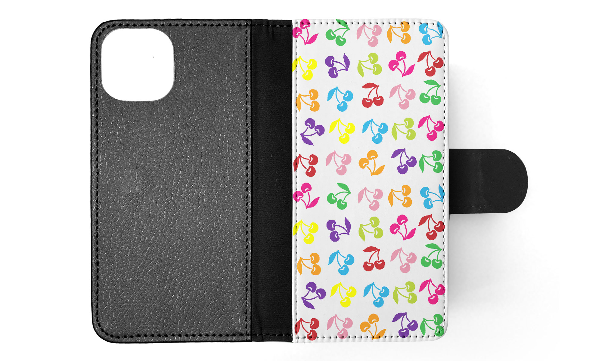 FLIP CASE FOR APPLE IPHONE|CUTE RAINBOW CHERRY FRUIT PATTERN - Picture 44 of 193