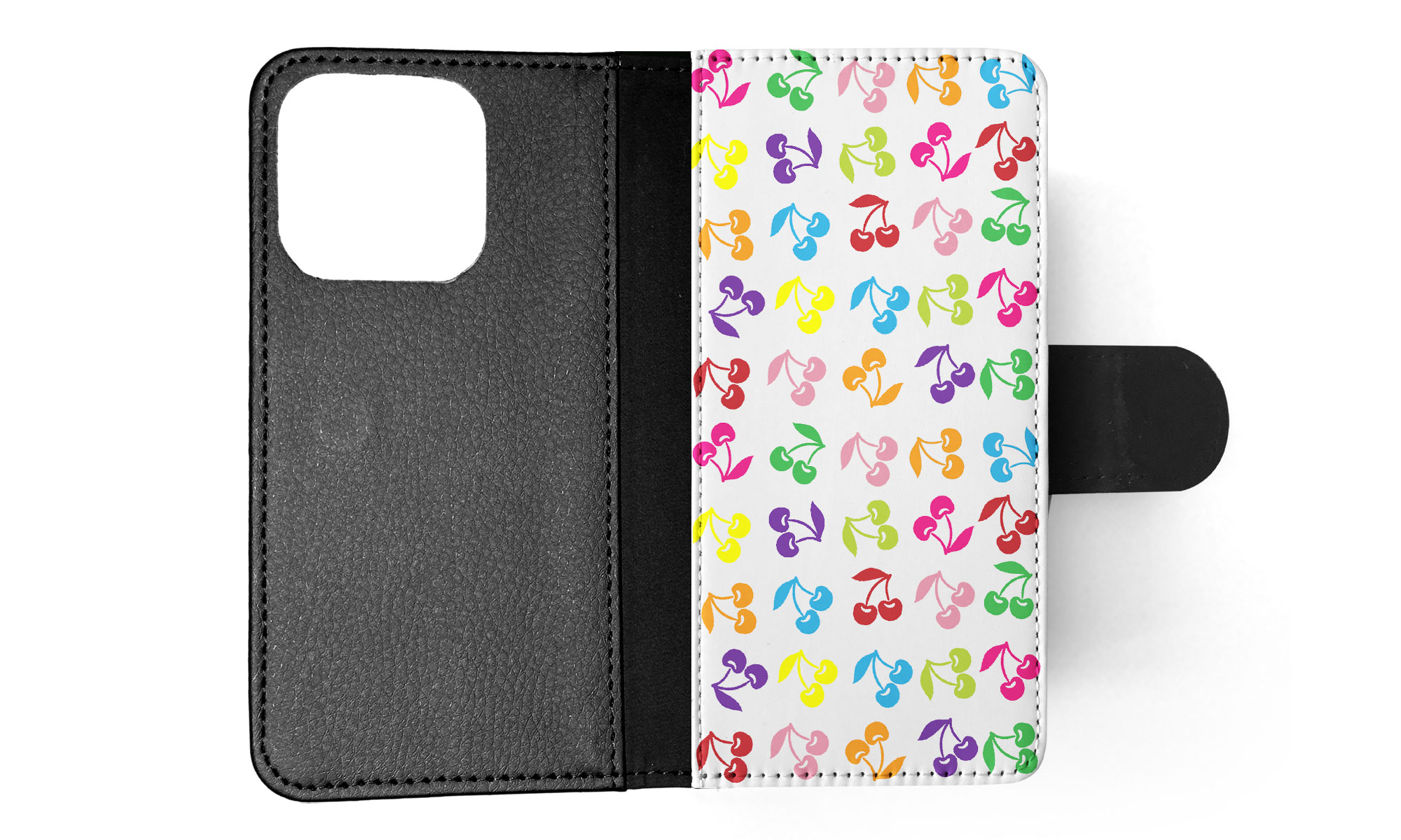 FLIP CASE FOR APPLE IPHONE|CUTE RAINBOW CHERRY FRUIT PATTERN - Picture 34 of 193