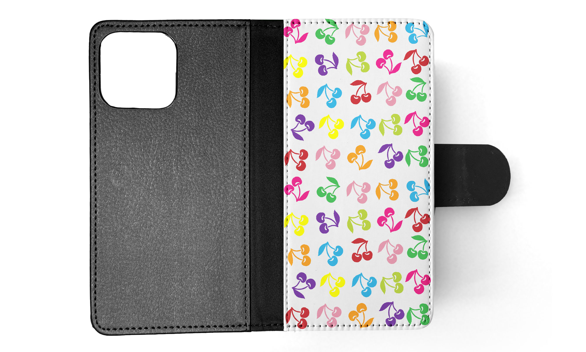 FLIP CASE FOR APPLE IPHONE|CUTE RAINBOW CHERRY FRUIT PATTERN - Picture 29 of 193