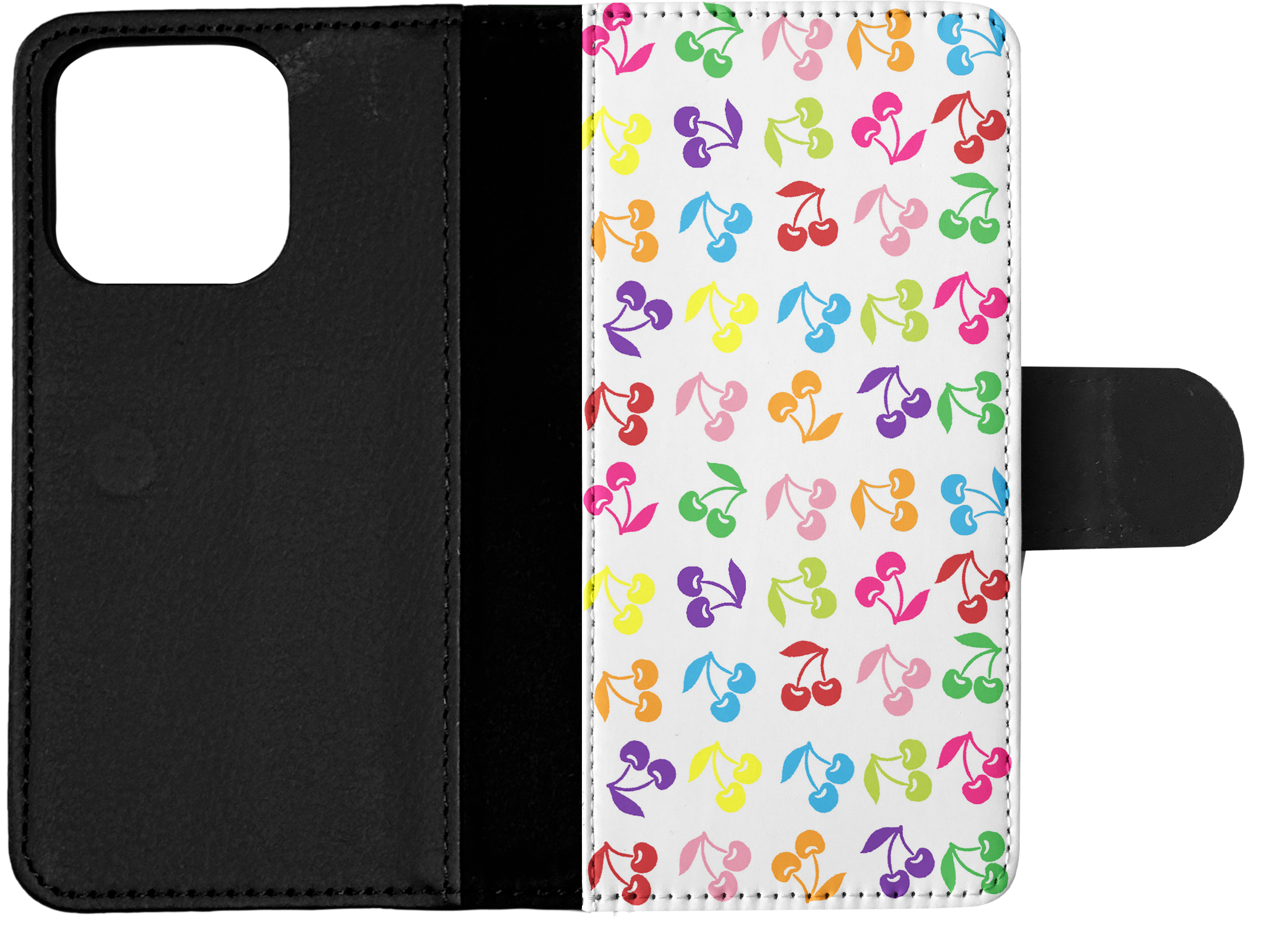 FLIP CASE FOR APPLE IPHONE|CUTE RAINBOW CHERRY FRUIT PATTERN - Picture 14 of 193