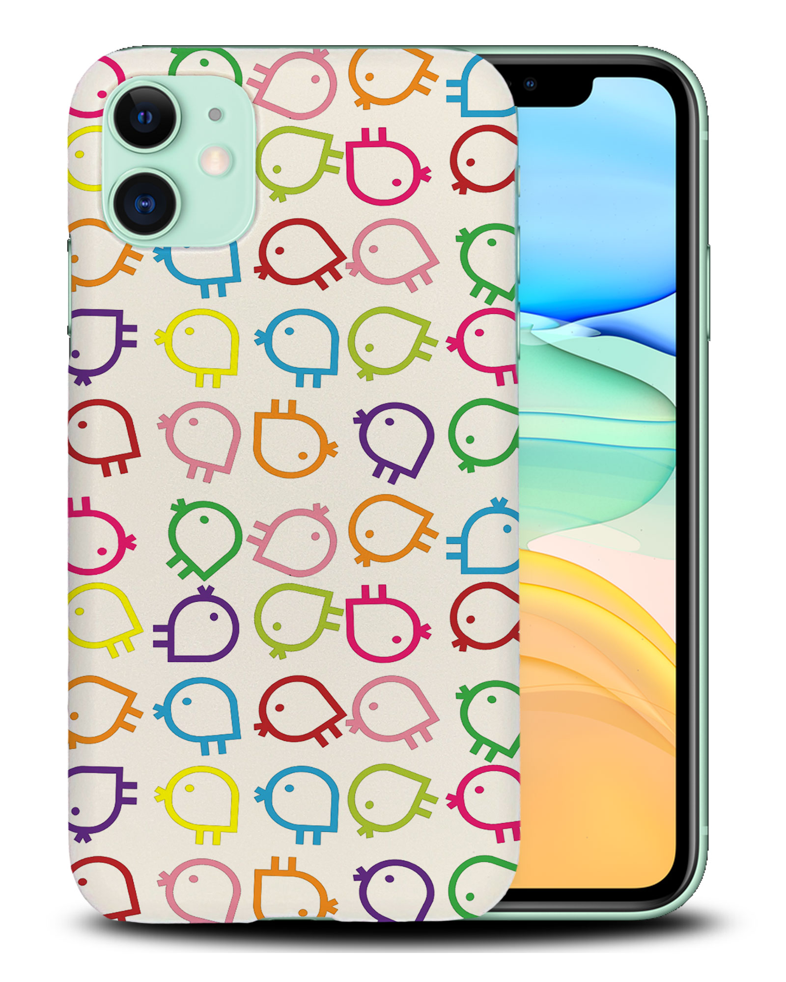 CASE COVER FOR APPLE IPHONE|RAINBOW CHICKEN PATTERN - Picture 24 of 44