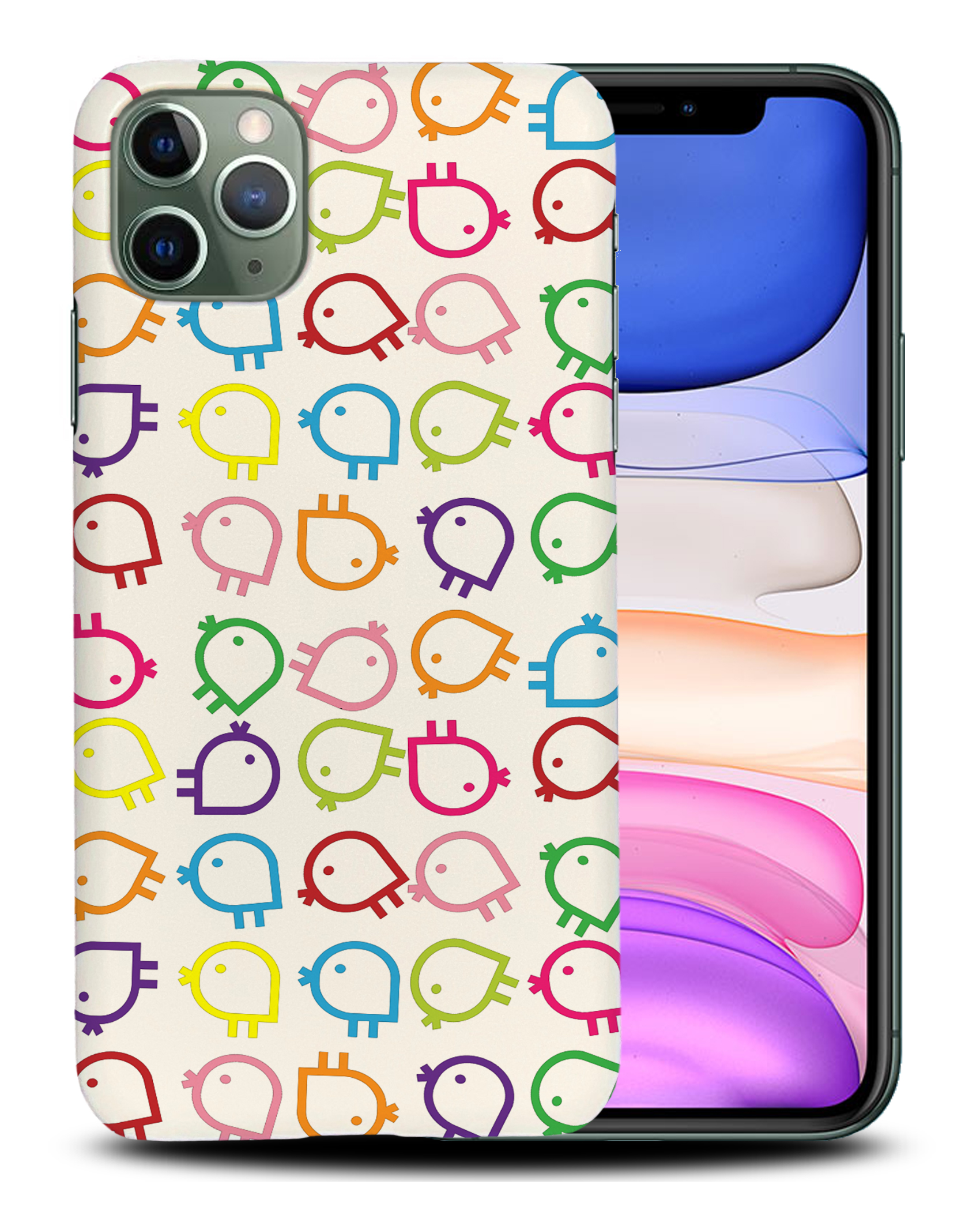 CASE COVER FOR APPLE IPHONE|RAINBOW CHICKEN PATTERN - Picture 22 of 44