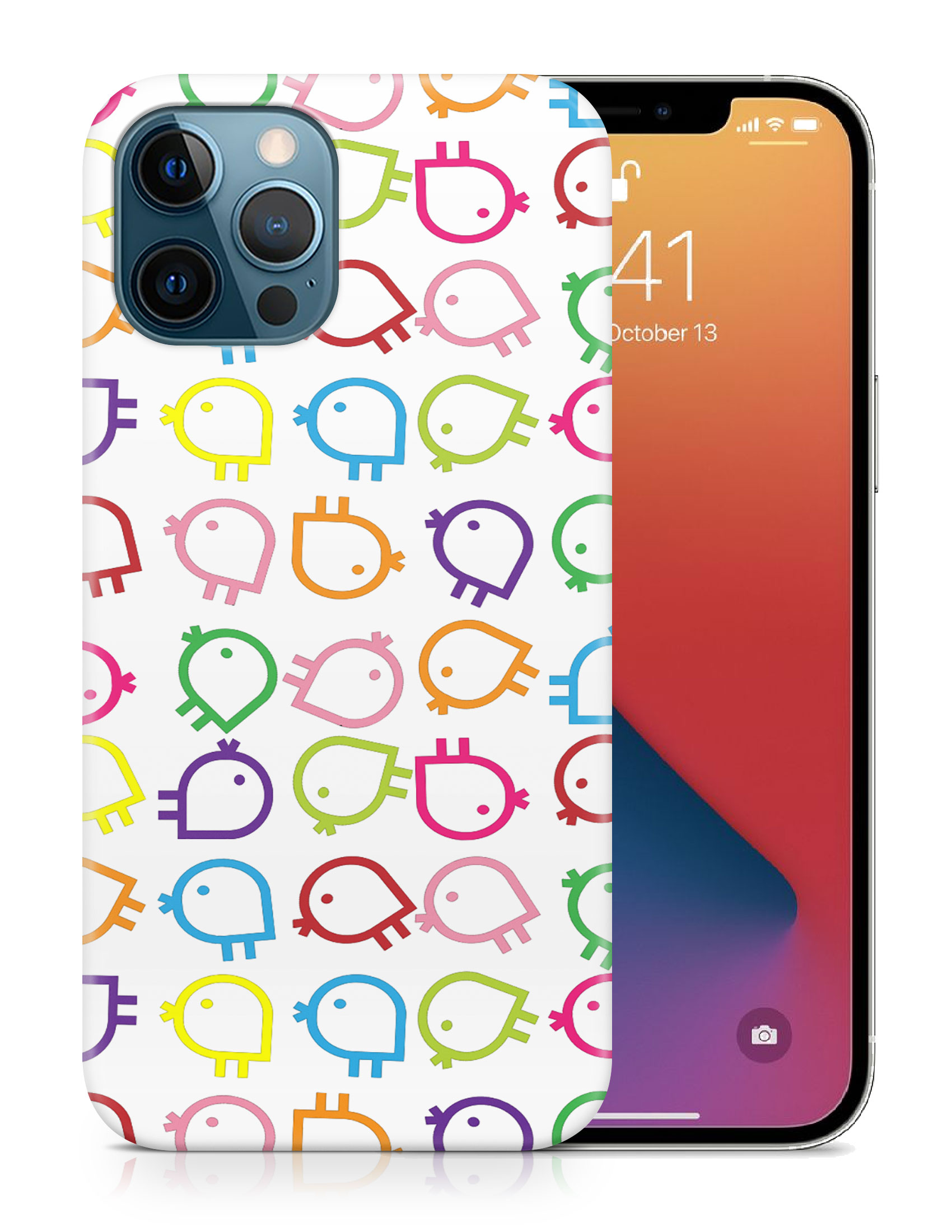 CASE COVER FOR APPLE IPHONE|RAINBOW CHICKEN PATTERN - Picture 19 of 44