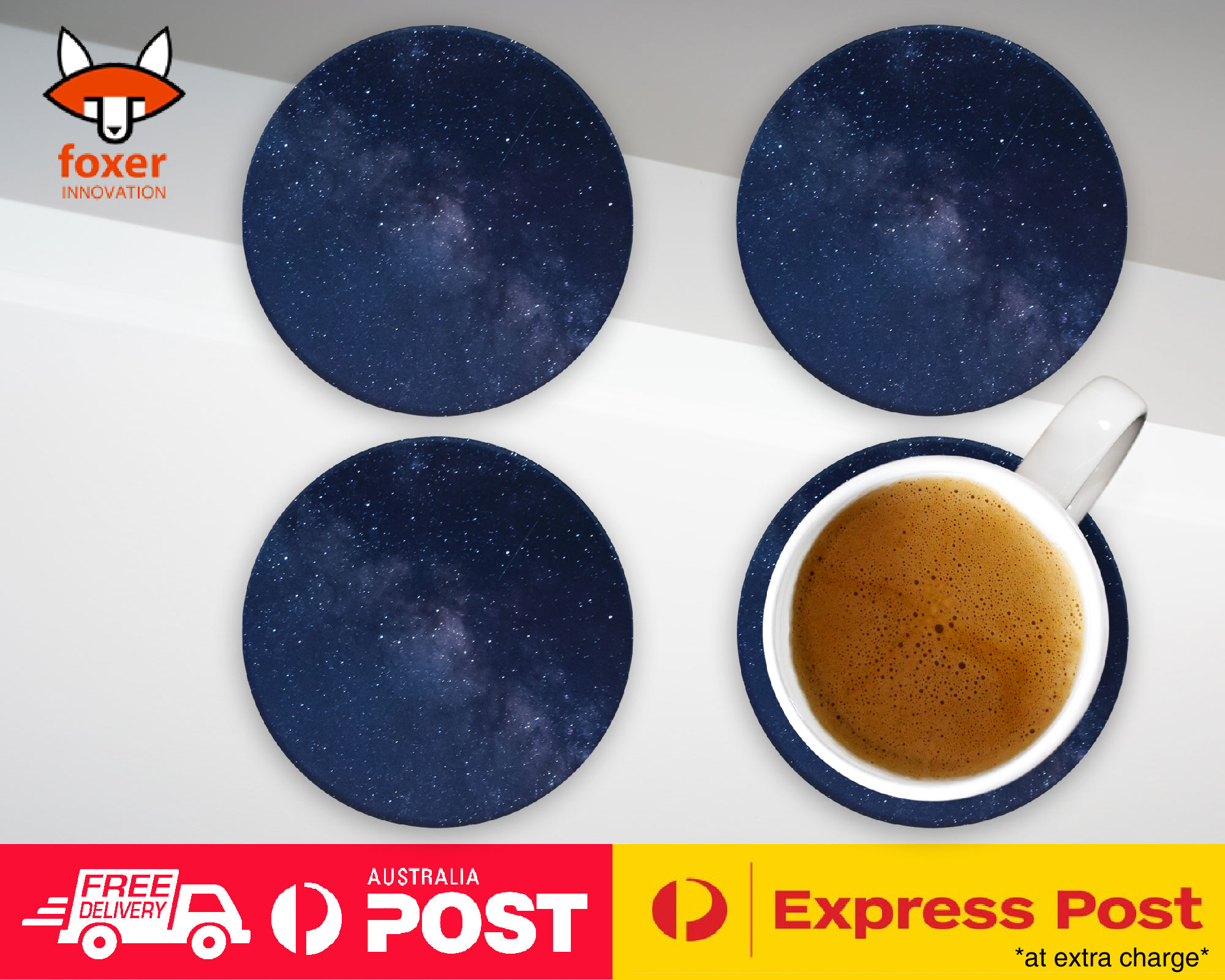 COASTER COFFEE DRINKING MAT|SPACE GALAXY STARS STARRY NIGHT 1