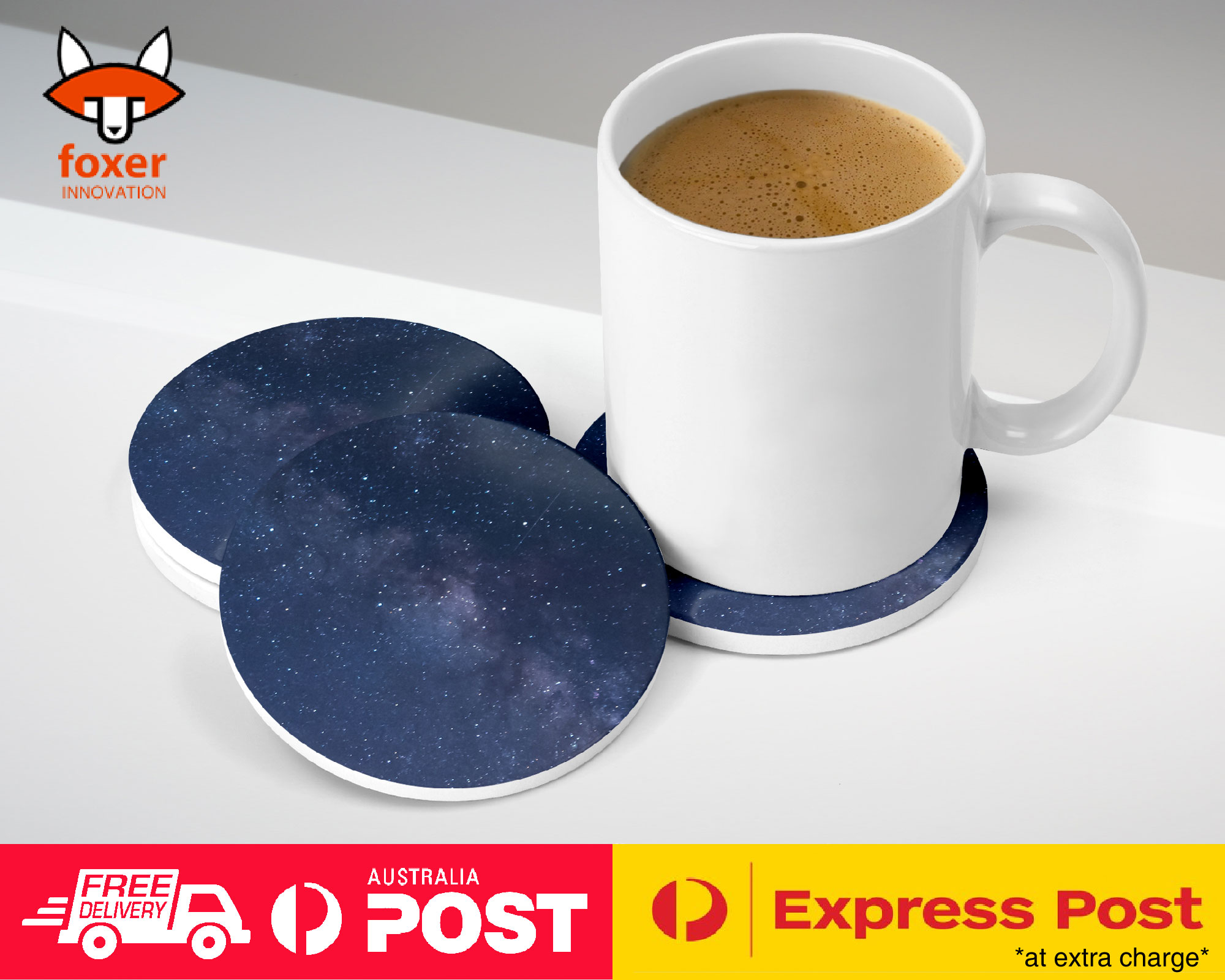 COASTER COFFEE DRINKING MAT|SPACE GALAXY STARS STARRY NIGHT 1