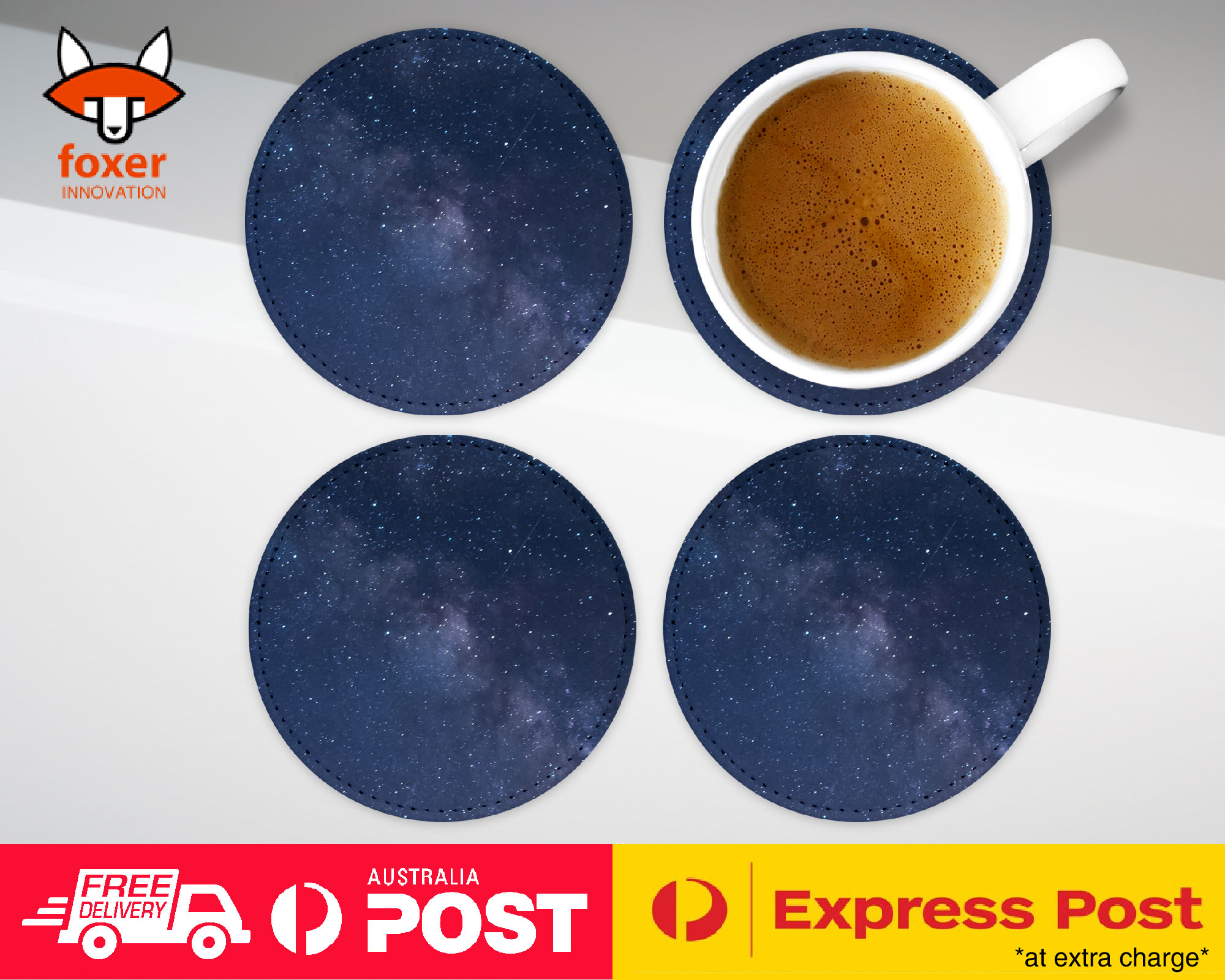 COASTER COFFEE DRINKING MAT|SPACE GALAXY STARS STARRY NIGHT 1
