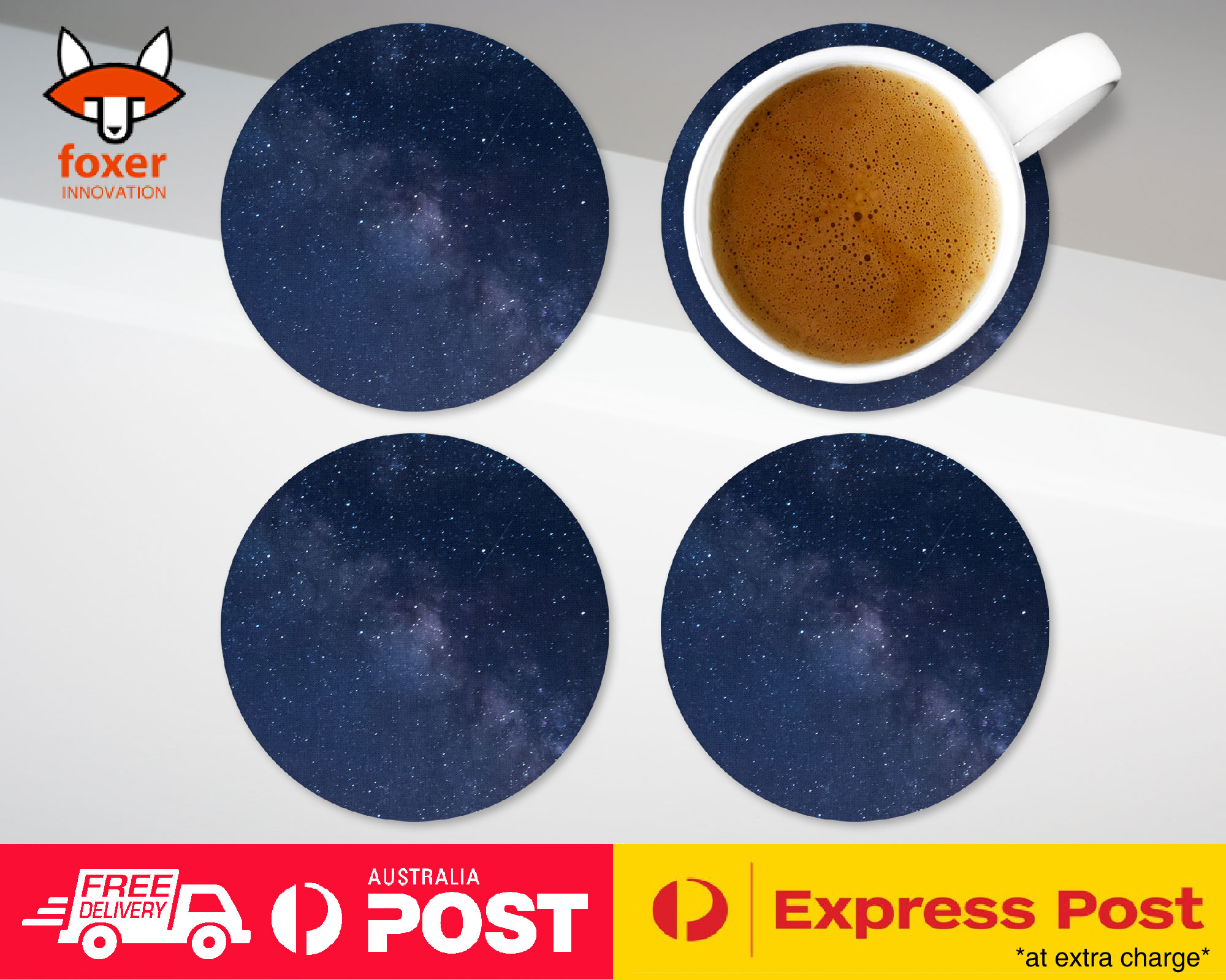 COASTER COFFEE DRINKING MAT|SPACE GALAXY STARS STARRY NIGHT 1