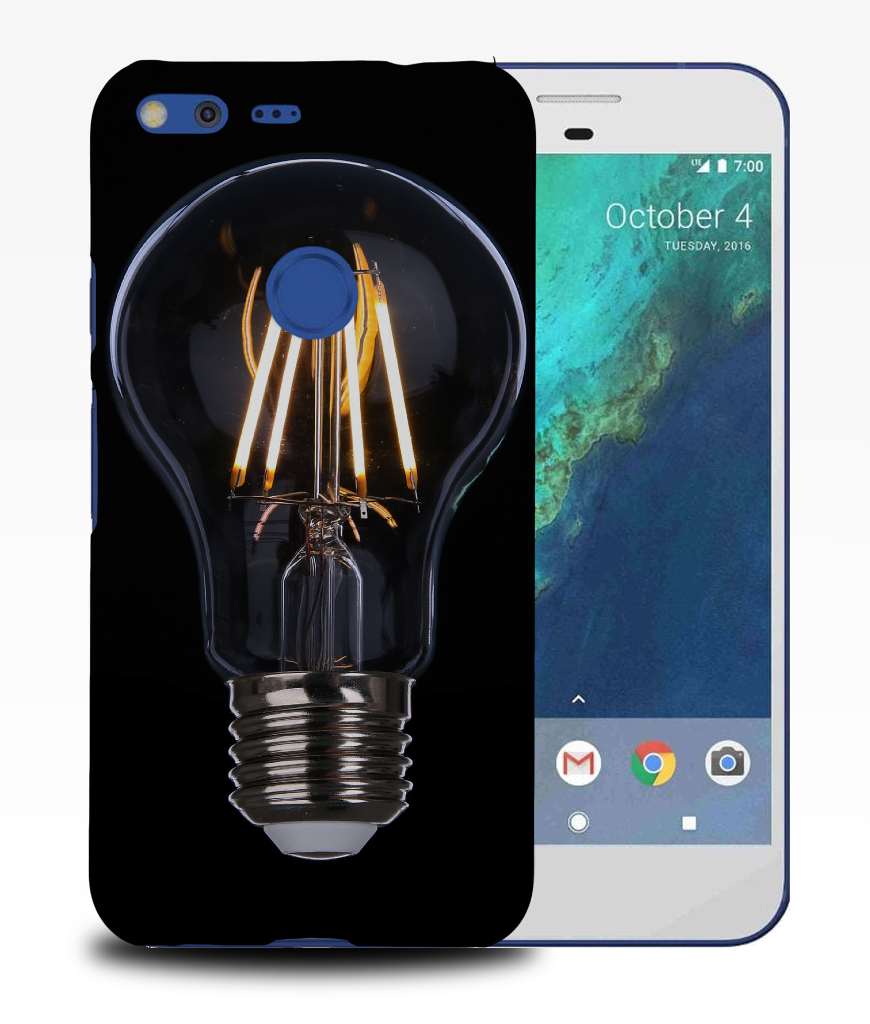CASE COVER FOR GOOGLE PIXEL|COOL HIPSTER LIGHTBULB IN DARK #5 - Picture 10 of 11
