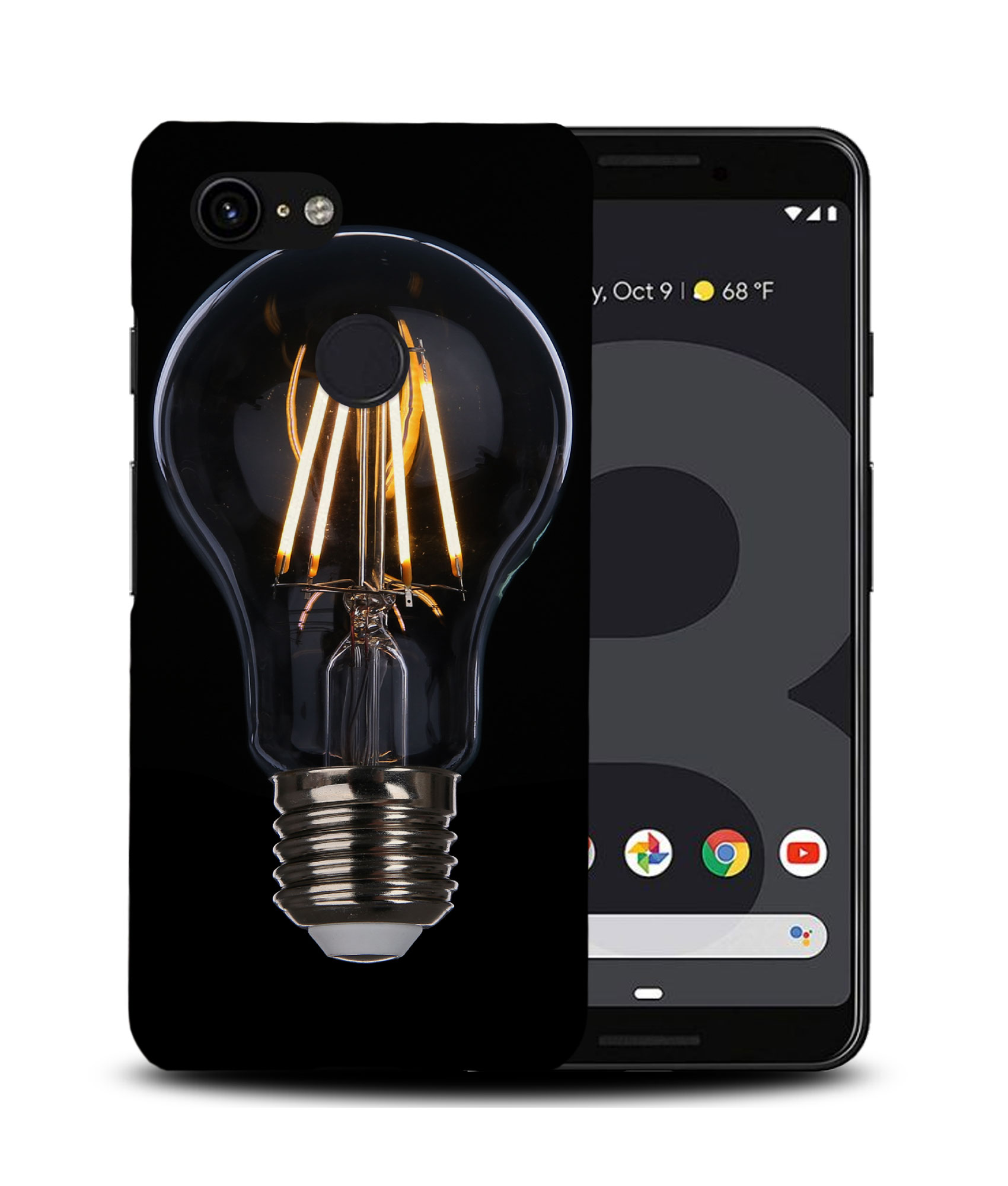 CASE COVER FOR GOOGLE PIXEL|COOL HIPSTER LIGHTBULB IN DARK #5 - Picture 7 of 11
