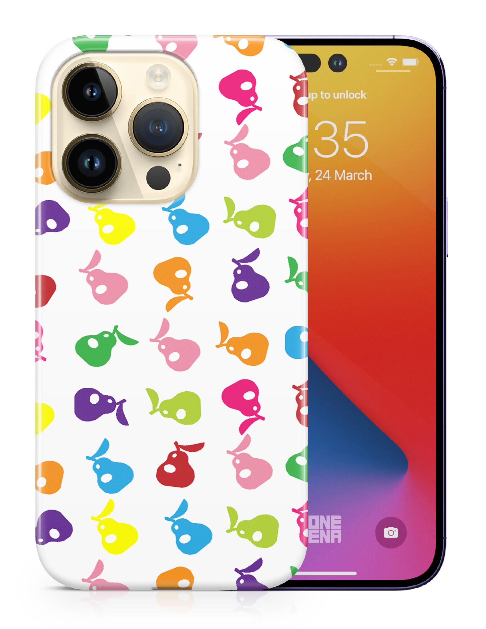 CASE COVER FOR APPLE IPHONE|CUTE RAINBOW PEAR FRUIT PATTERN - Picture 10 of 44