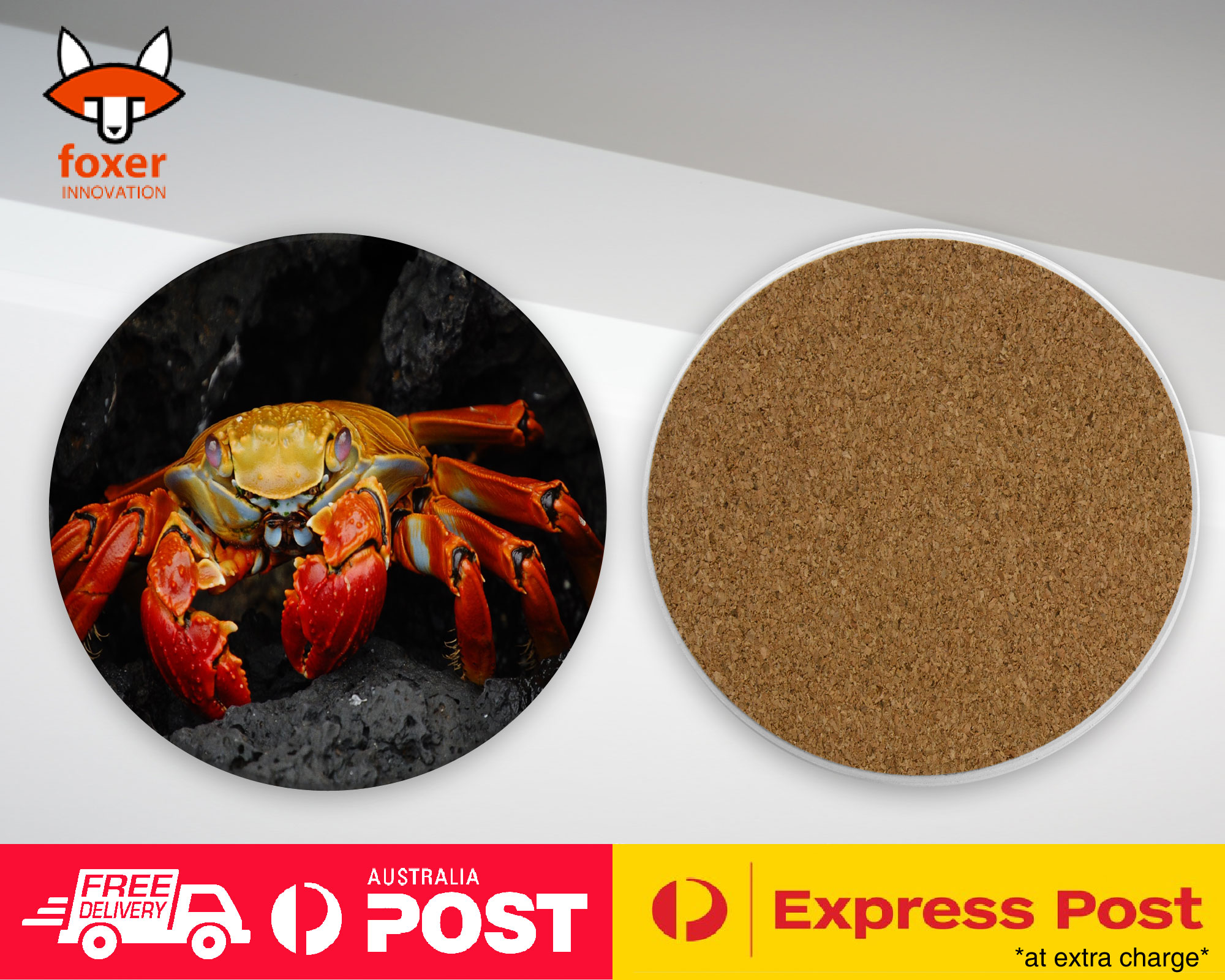 COASTER COFFEE DRINKING MAT|ARUSTACEANS CRAB CREATURE CLAW #1