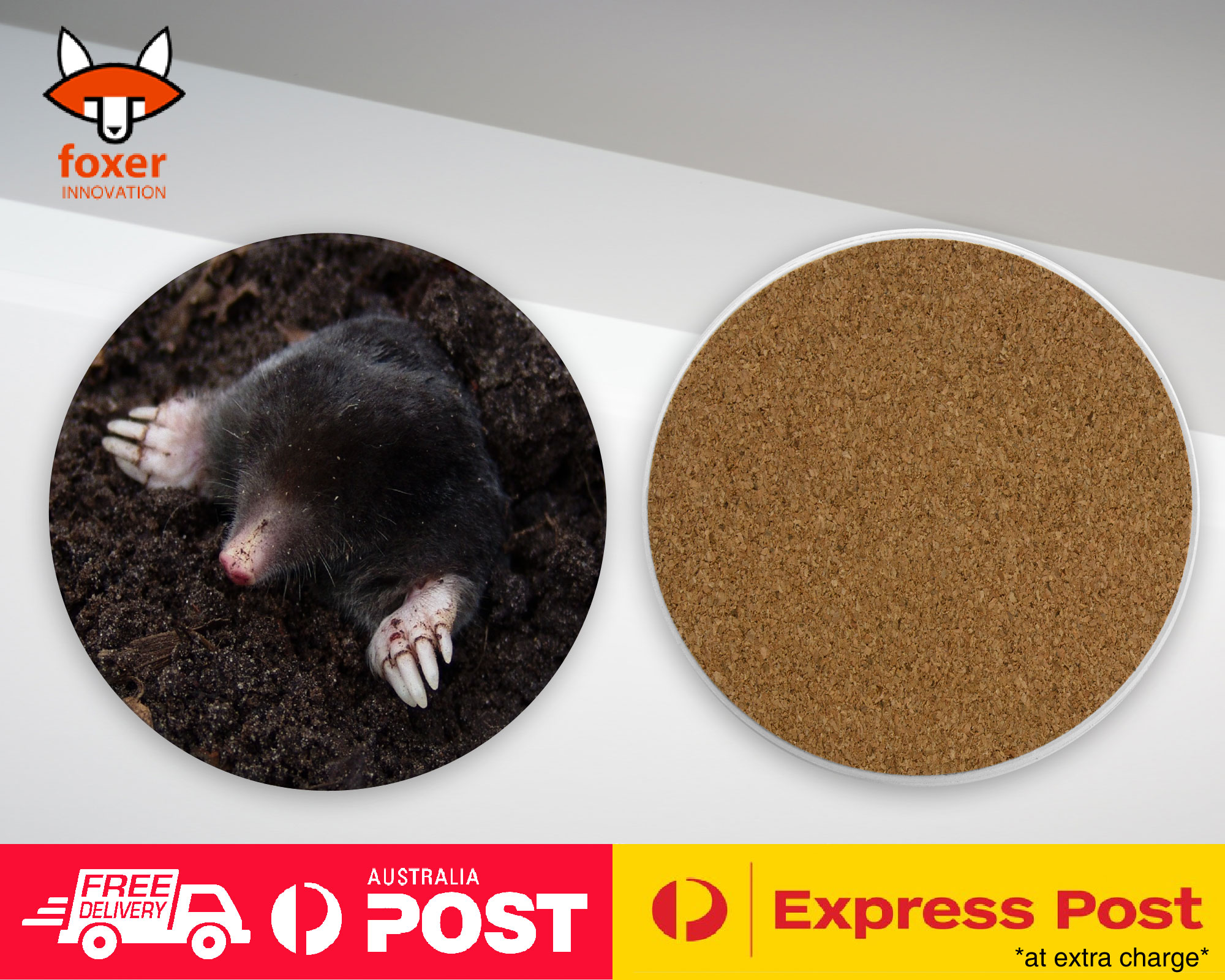 COASTER COFFEE DRINKING MAT|SUBTERRANEAN MOLE MAMMAL ANIMAL