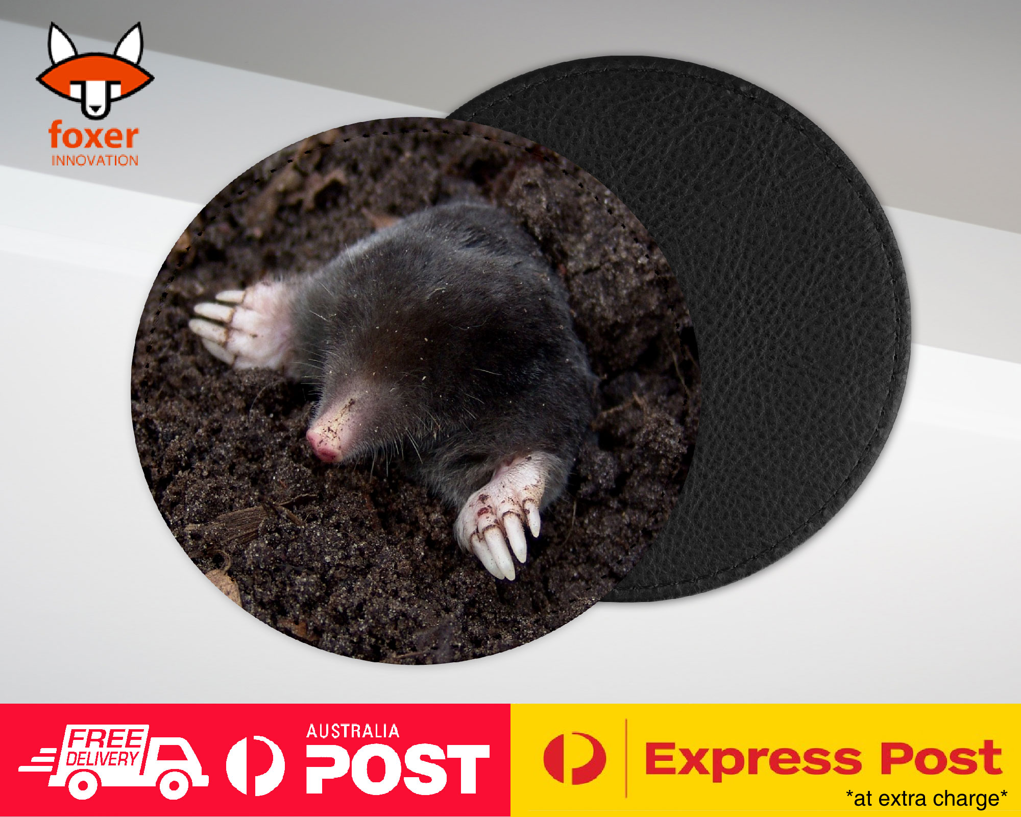 COASTER COFFEE DRINKING MAT|SUBTERRANEAN MOLE MAMMAL ANIMAL