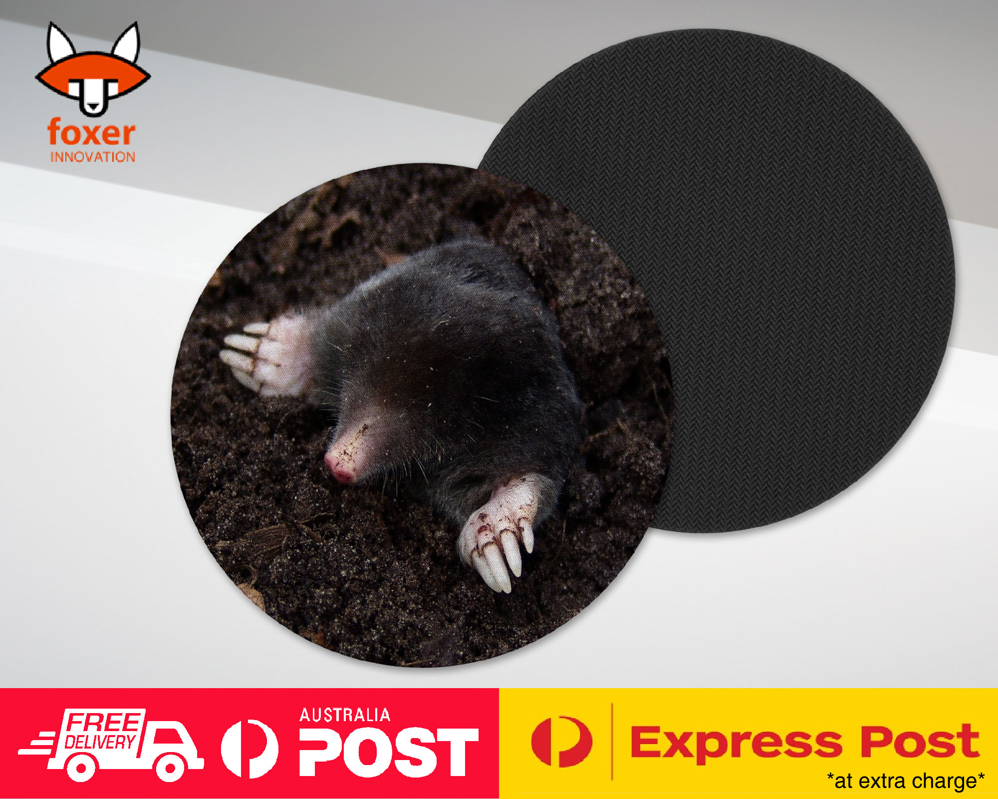 COASTER COFFEE DRINKING MAT|SUBTERRANEAN MOLE MAMMAL ANIMAL