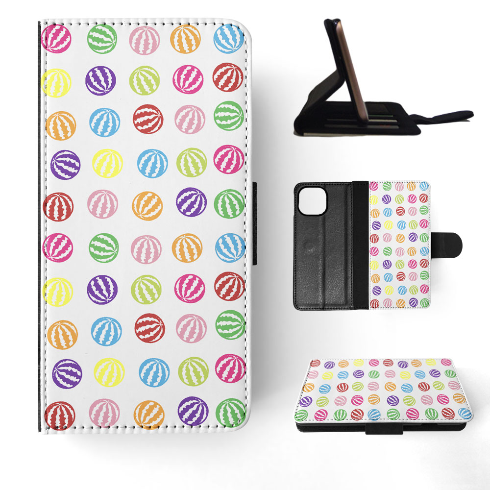 FLIP CASE FOR APPLE IPHONE|RAINBOW WATERMELON PATTERN #1 - Imagen 61 de 193