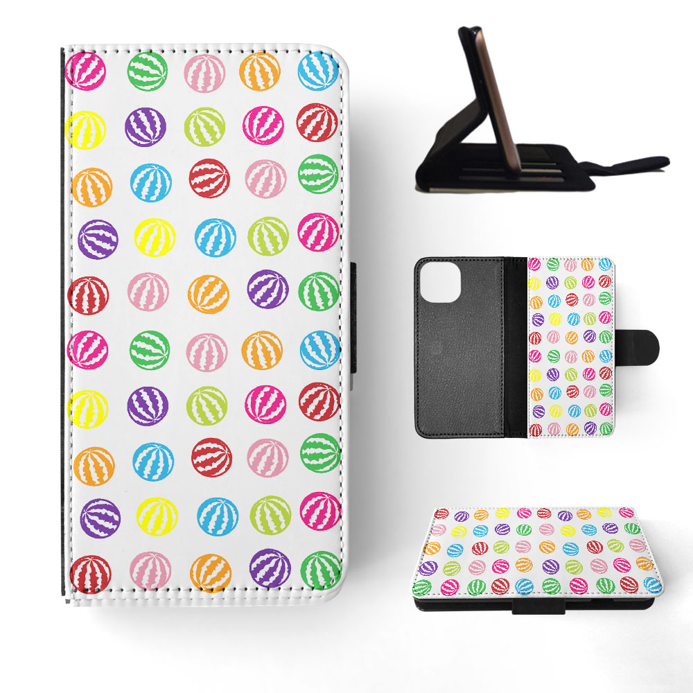 FLIP CASE FOR APPLE IPHONE|RAINBOW WATERMELON PATTERN #1 - Imagen 41 de 193