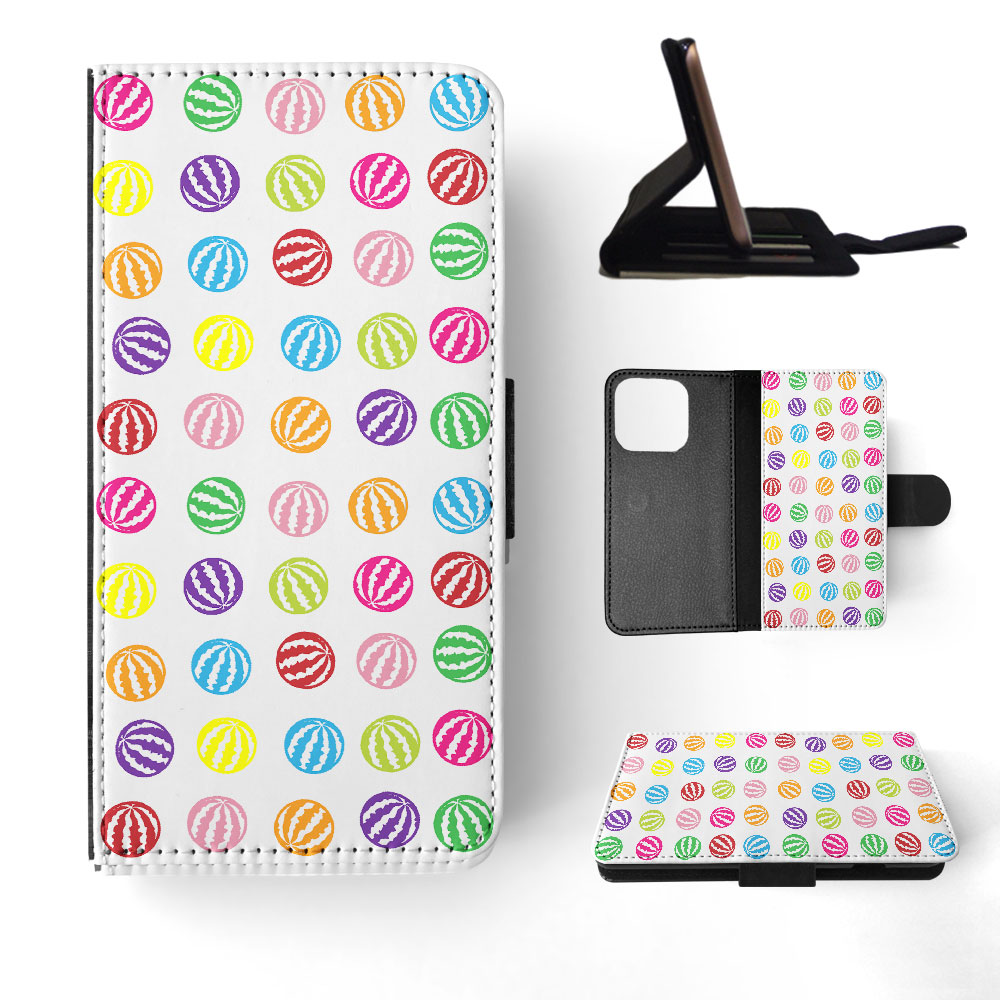 FLIP CASE FOR APPLE IPHONE|RAINBOW WATERMELON PATTERN #1 - Imagen 31 de 193
