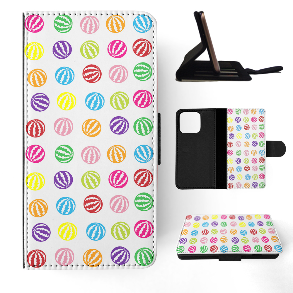 FLIP CASE FOR APPLE IPHONE|RAINBOW WATERMELON PATTERN #1 - Imagen 11 de 193