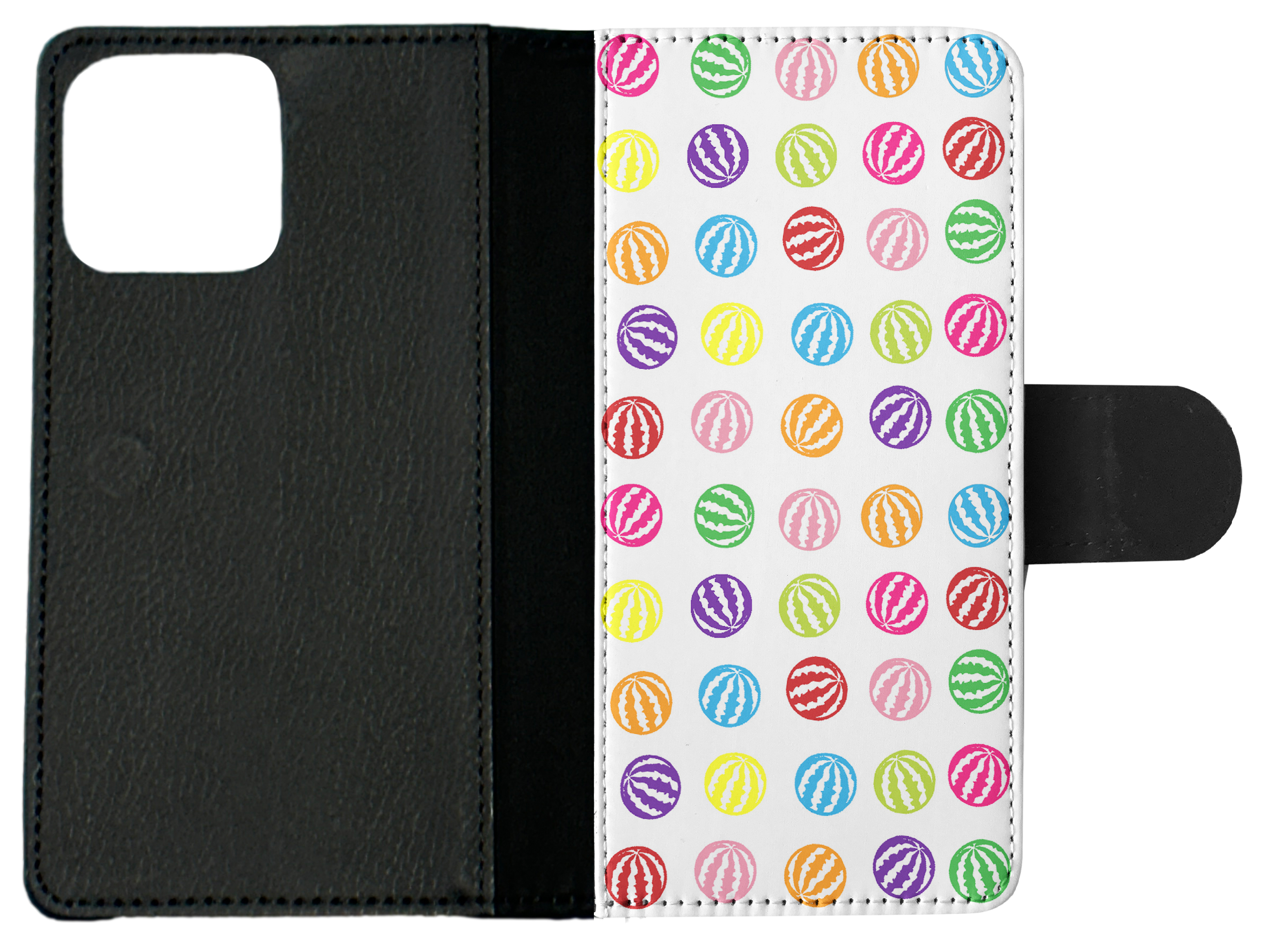 FLIP CASE FOR APPLE IPHONE|RAINBOW WATERMELON PATTERN #1 - Imagen 9 de 193