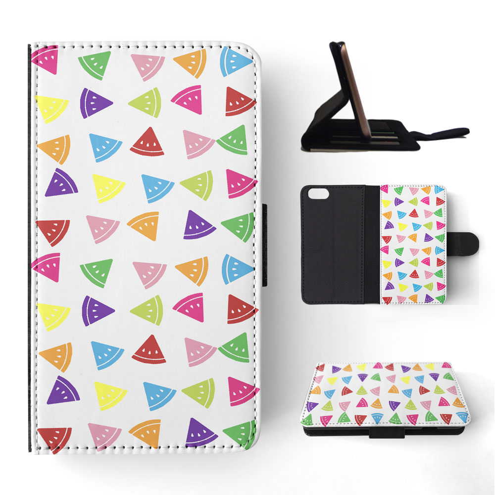 FLIP CASE FOR APPLE IPHONE|RAINBOW WATERMELON PATTERN #2 - Picture 169 of 193