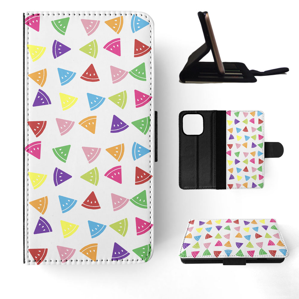 FLIP CASE FOR APPLE IPHONE|RAINBOW WATERMELON PATTERN #2 - Picture 51 of 193