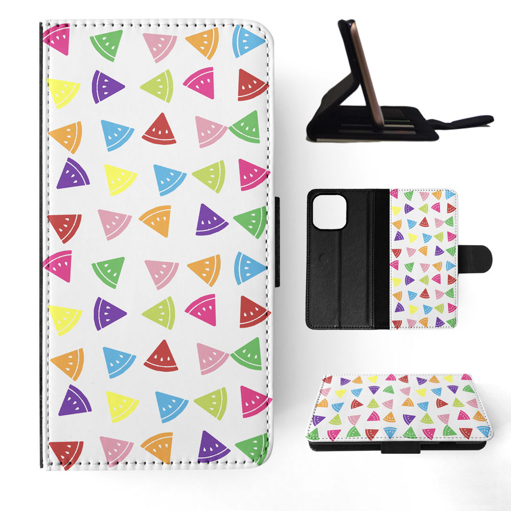 FLIP CASE FOR APPLE IPHONE|RAINBOW WATERMELON PATTERN #2 - Picture 46 of 193