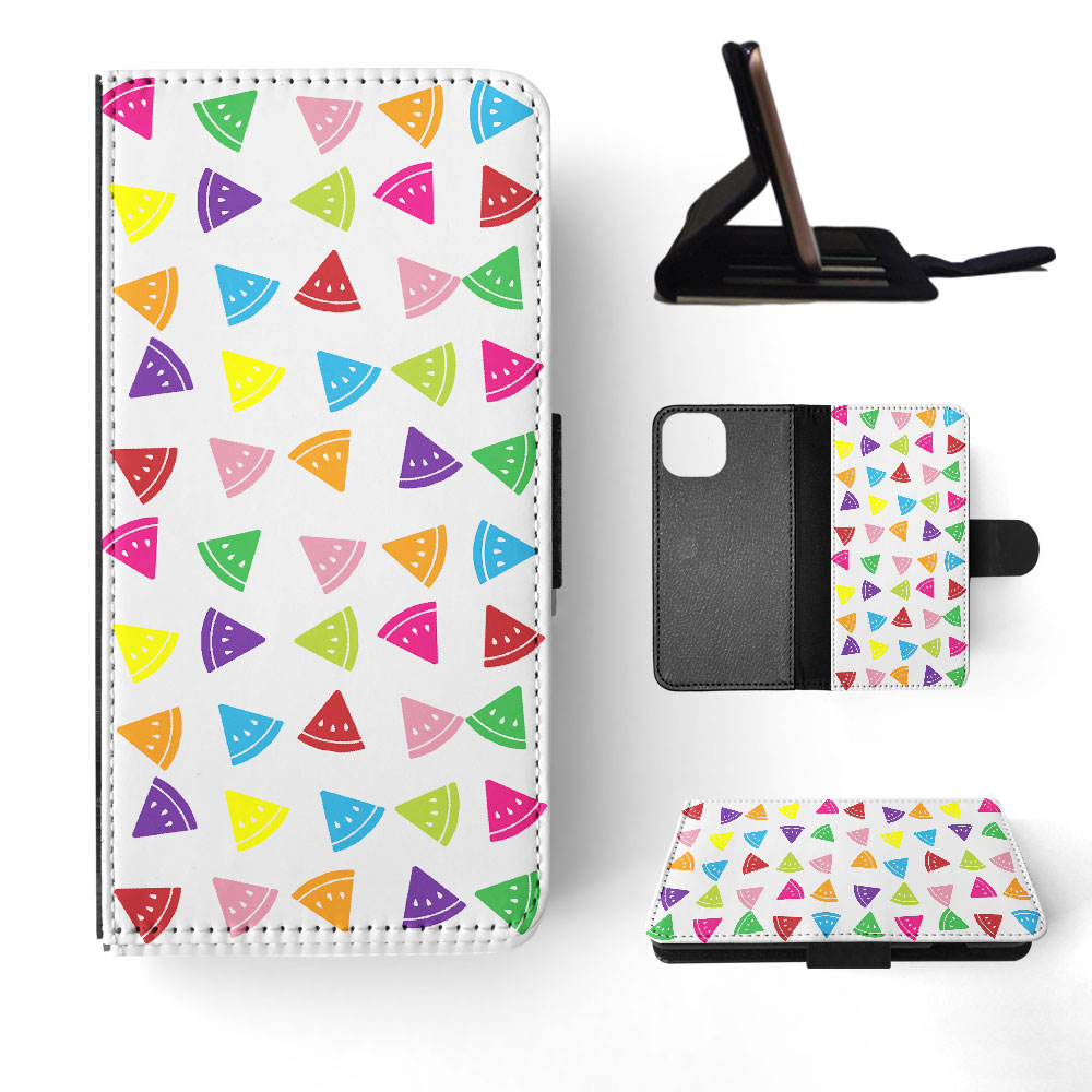 FLIP CASE FOR APPLE IPHONE|RAINBOW WATERMELON PATTERN #2 - Picture 41 of 193