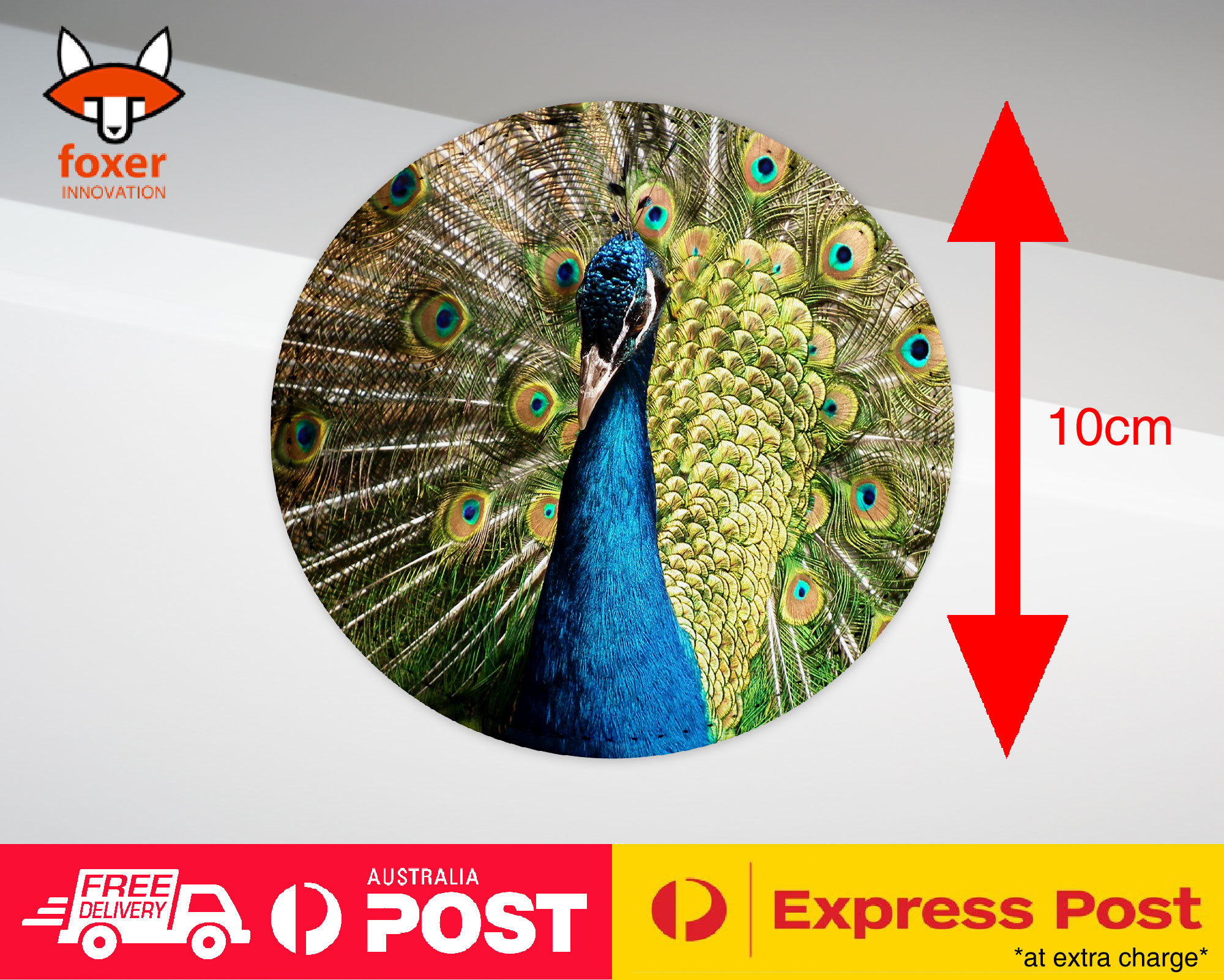 COASTER COFFEE DRINKING MAT|BEAUTIFUL PEACOCK BIRD #10