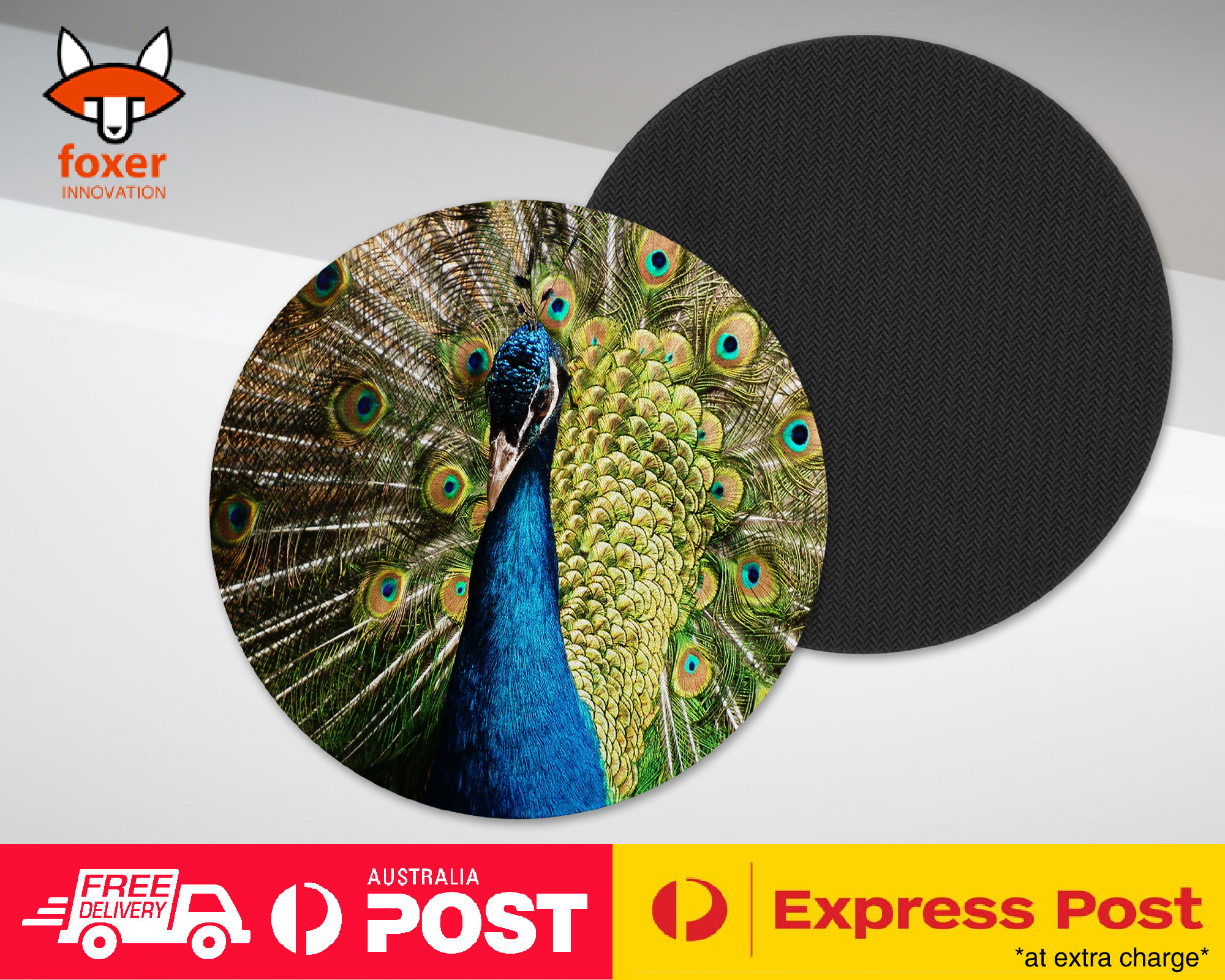 COASTER COFFEE DRINKING MAT|BEAUTIFUL PEACOCK BIRD #10