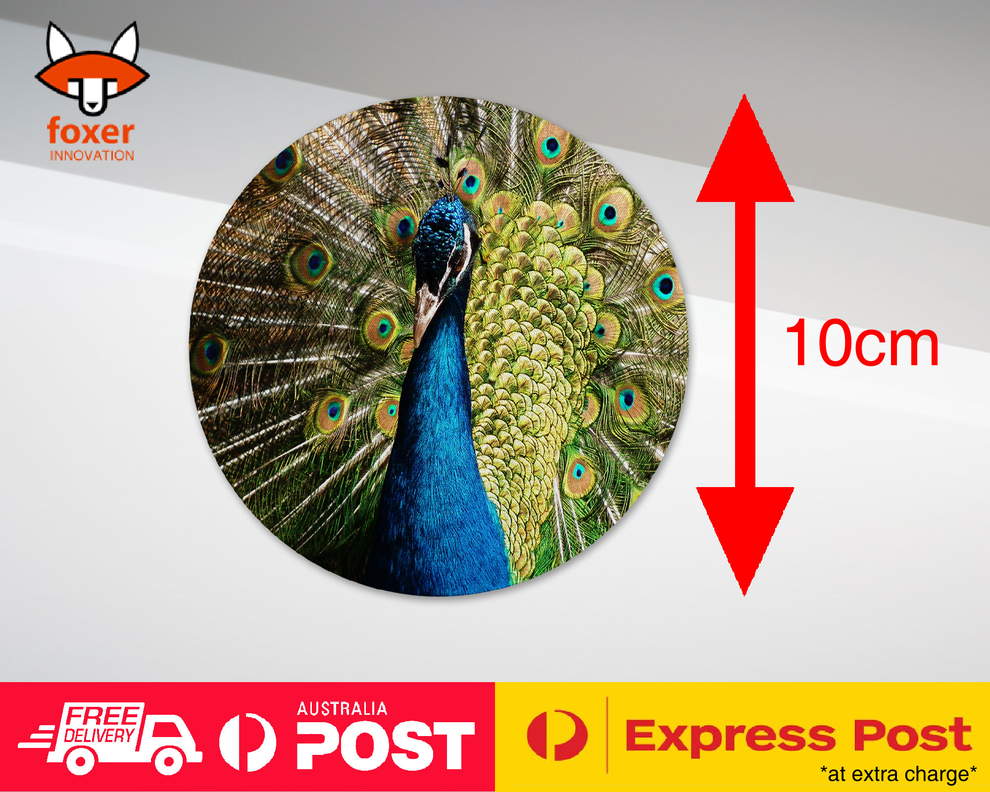 COASTER COFFEE DRINKING MAT|BEAUTIFUL PEACOCK BIRD #10