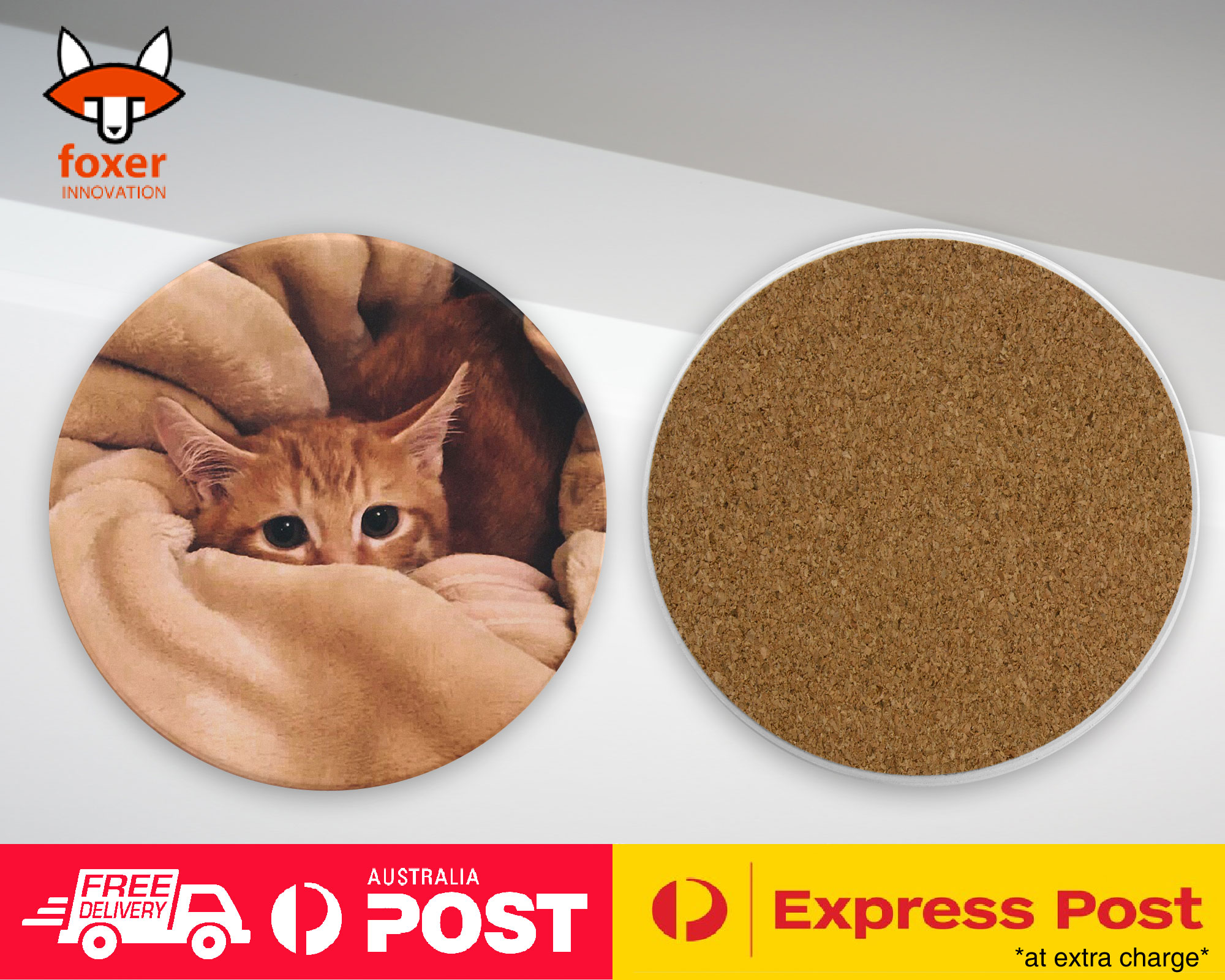 COASTER COFFEE DRINKING MAT|ADORABLE CAT KITTEN FELINE #93