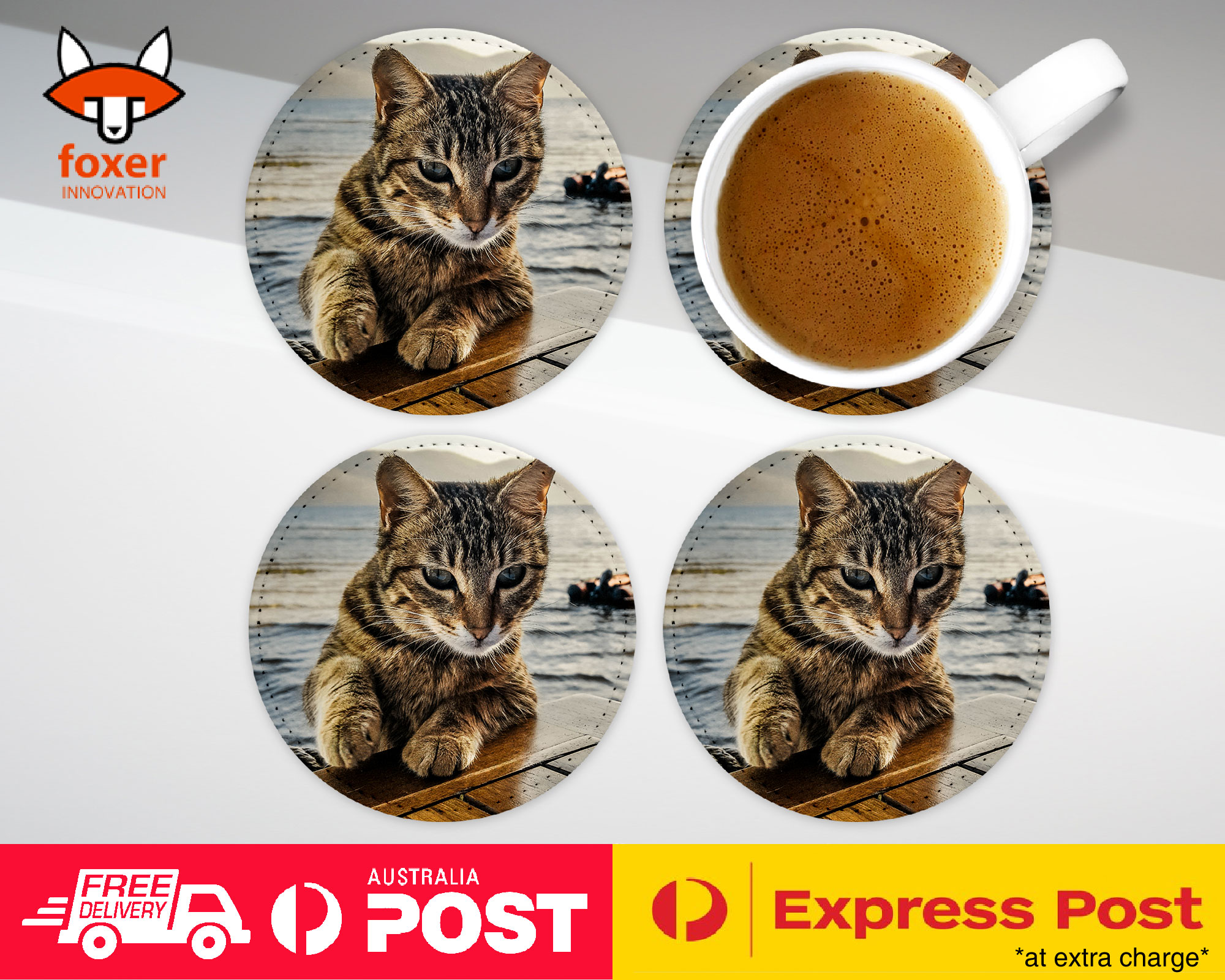 COASTER COFFEE DRINKING MAT|ADORABLE CAT KITTEN FELINE #106